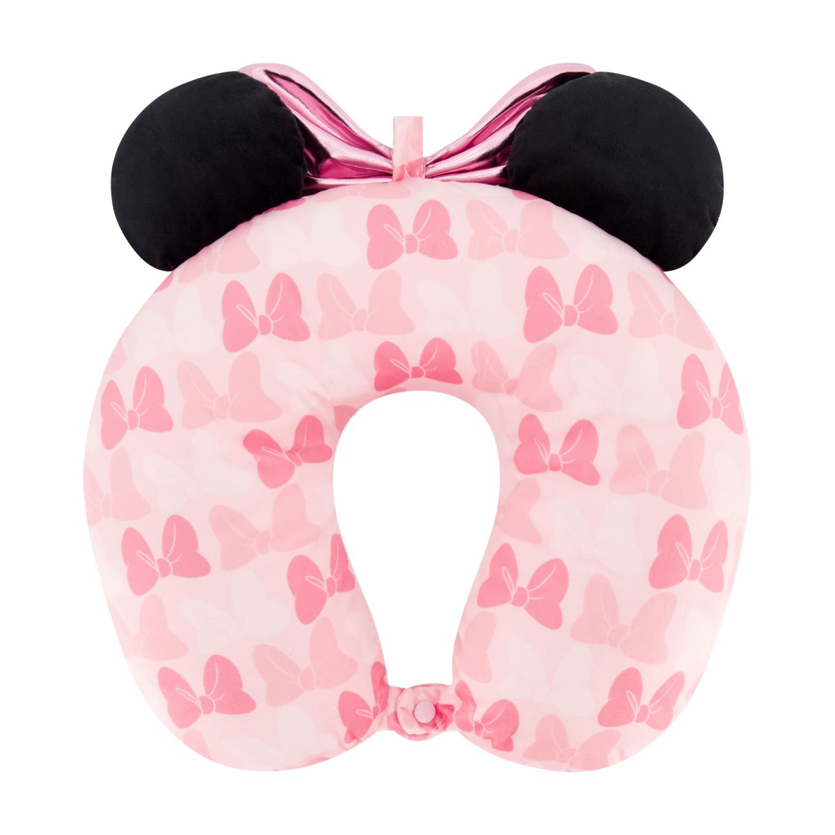 Disney Minnie Mouse Blush pink bows 3D ears and bow travel pillow Ful