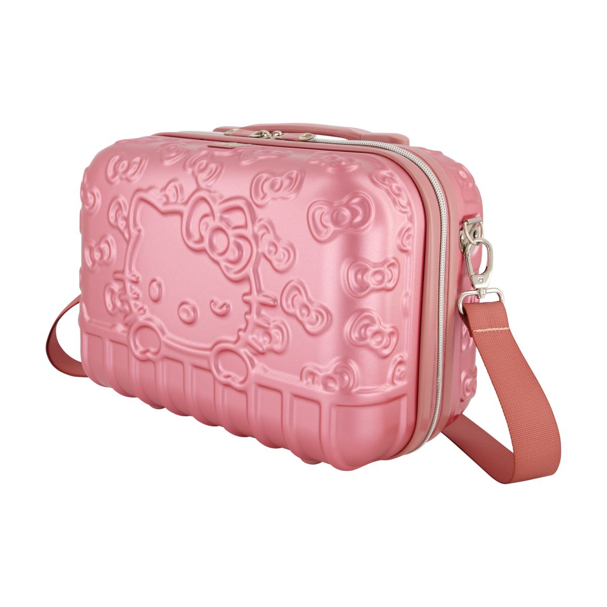 Sanrio Hello Kitty - Pink Ful Molded Train Case with Straps