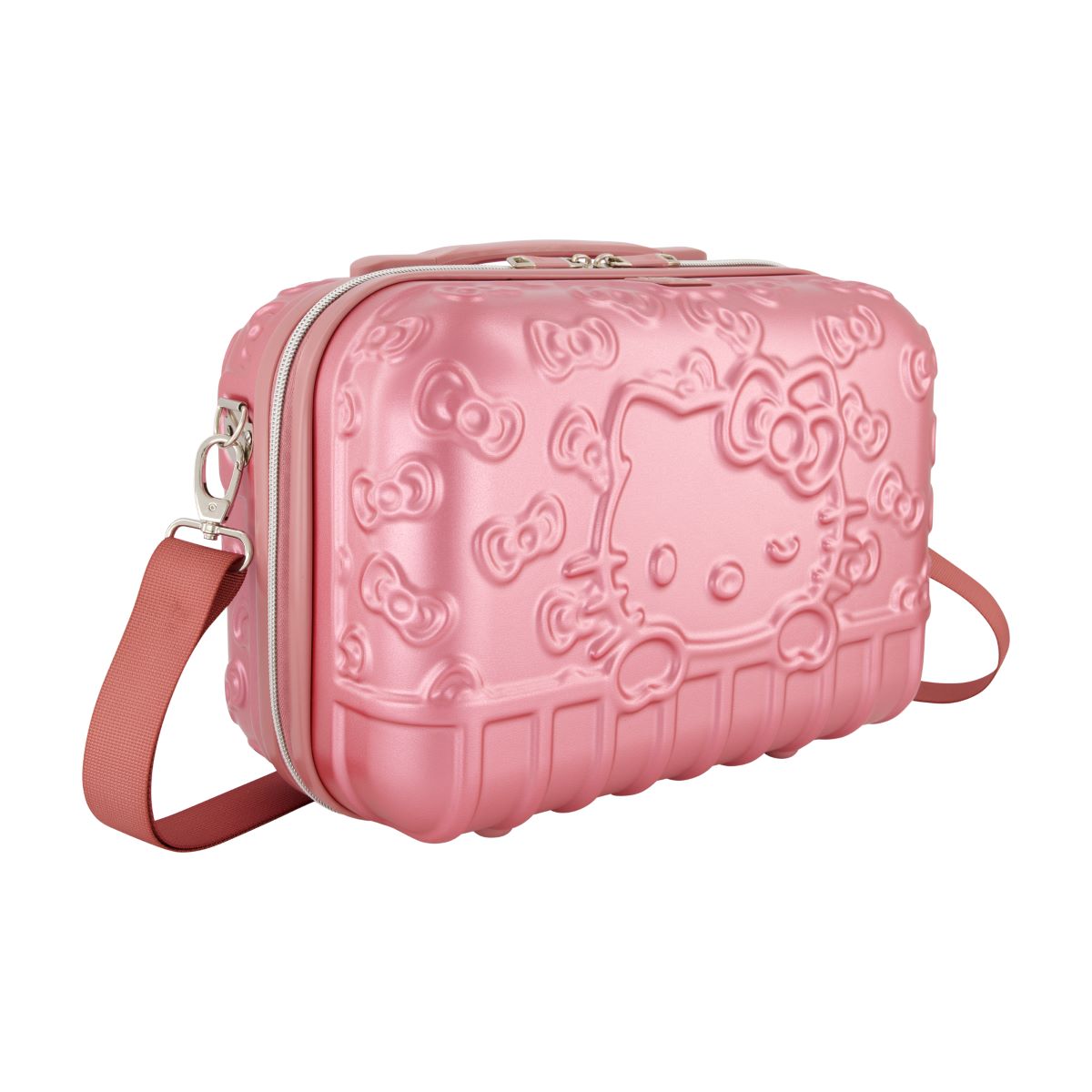 Sanrio Hello Kitty - Pink Ful Molded Train Case with Straps