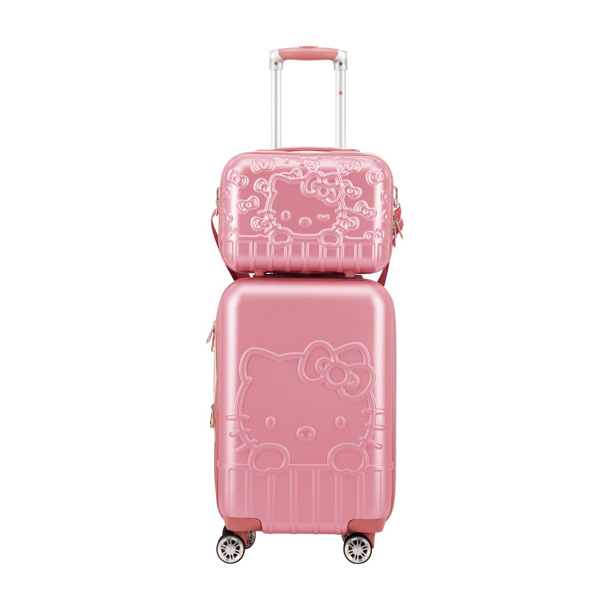 Sanrio Hello Kitty - Pink Ful Molded Train Case with Straps