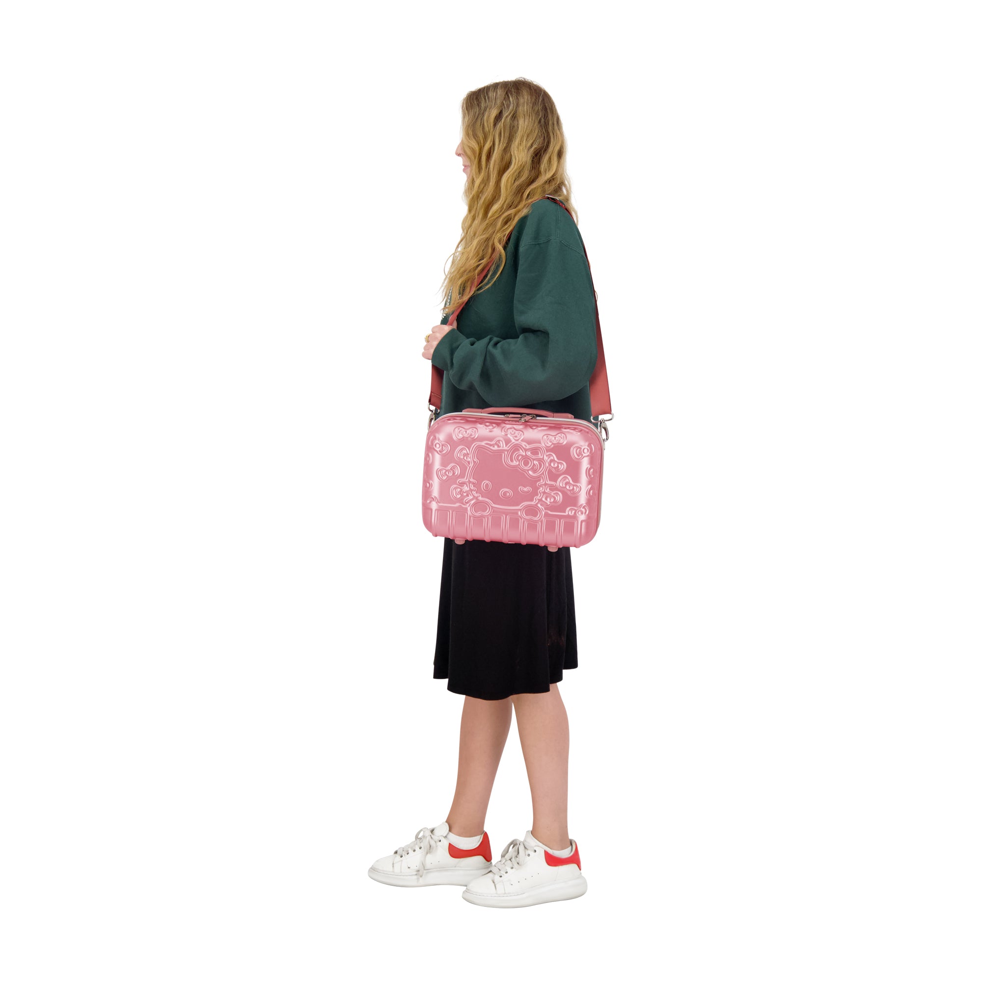 Sanrio Hello Kitty - Pink Ful Molded Train Case with Straps
