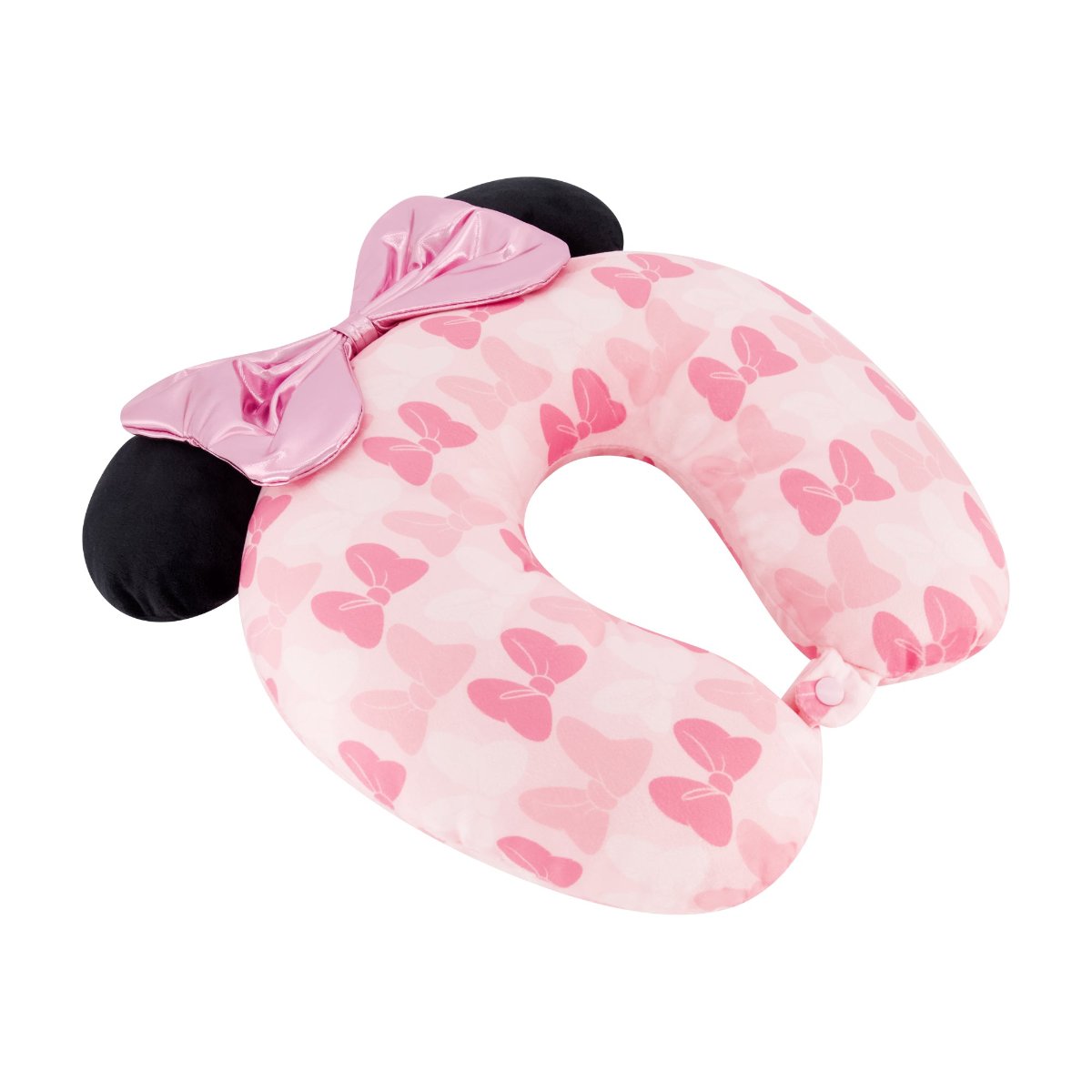 Disney Minnie Mouse Blush pink bows 3D ears and bow travel pillow Ful