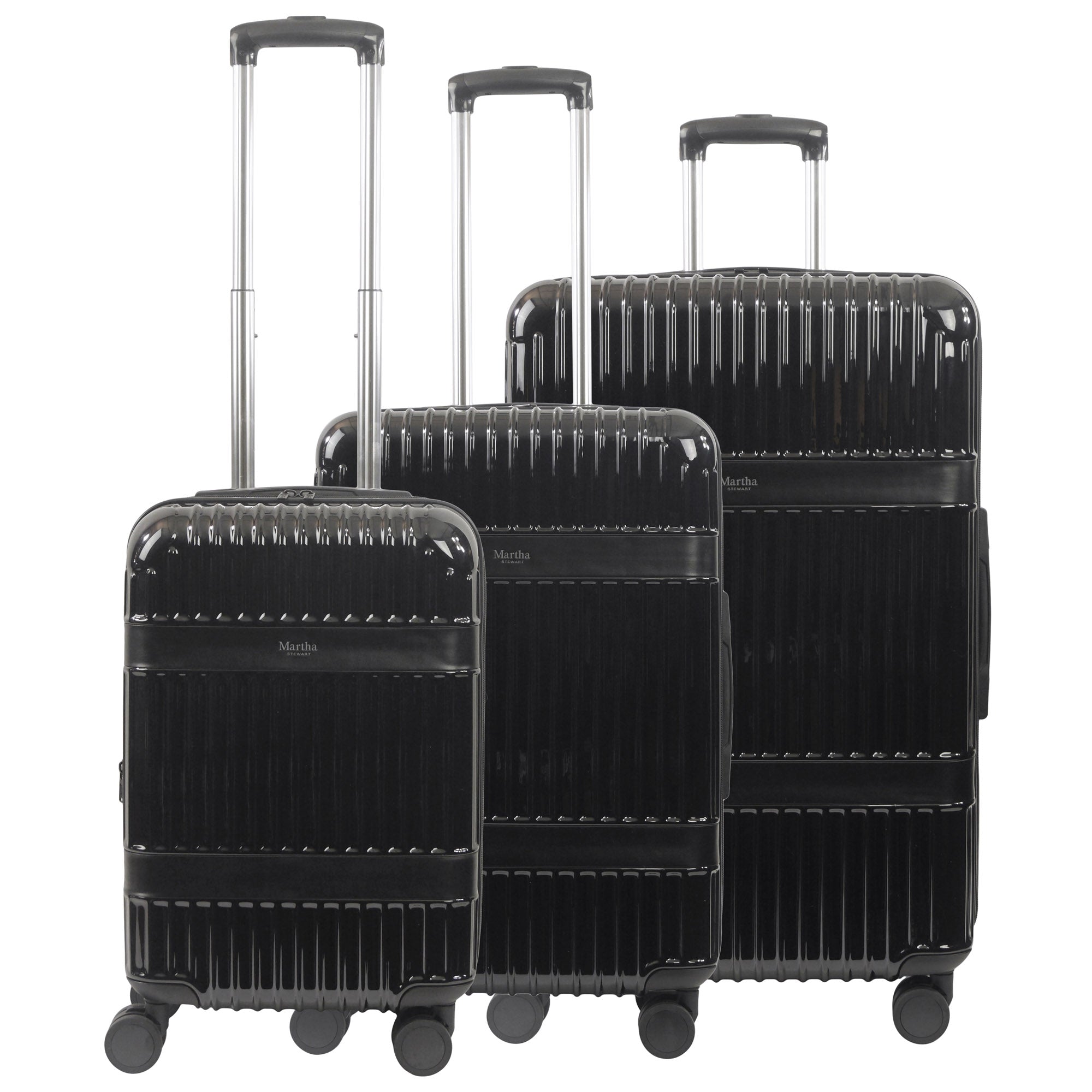 Martha Stewart The Bedford 3-Piece Hardcase Luggage Set