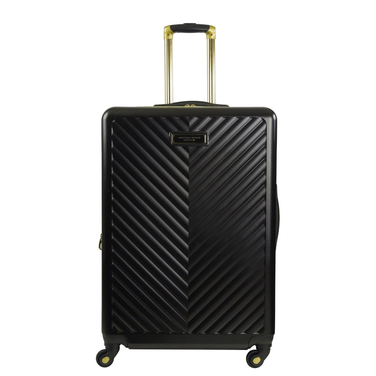 Christian Siriano Addie 29 inch hardside spinner suitcase black - best durable checked luggage for travel
