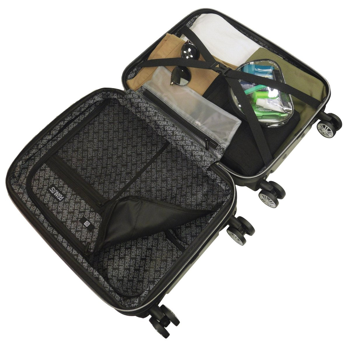 22" Caryon black carry-on spinner suitcase rolling luggage by Ful - Best carryon luggage for traveling
