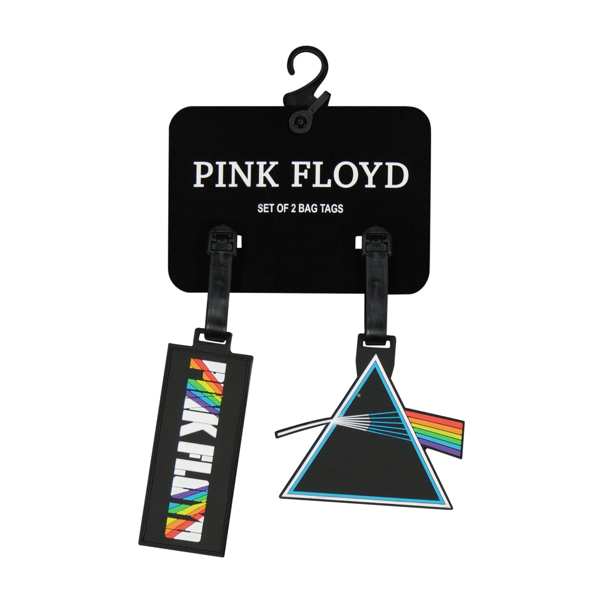 Pink Floyd Prism Logo 2-Piece Black Luggage Tag Set