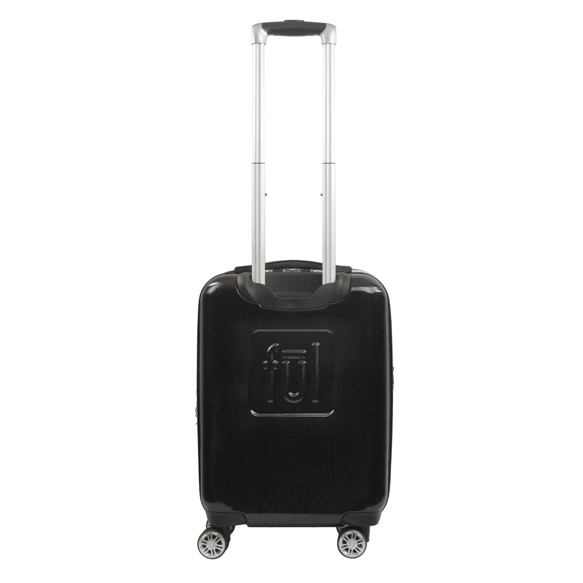 Peanuts Snoopy & Woodstock Embossed Molded Hardside 22" Caryon black carry-on spinner suitcase rolling luggage by Ful