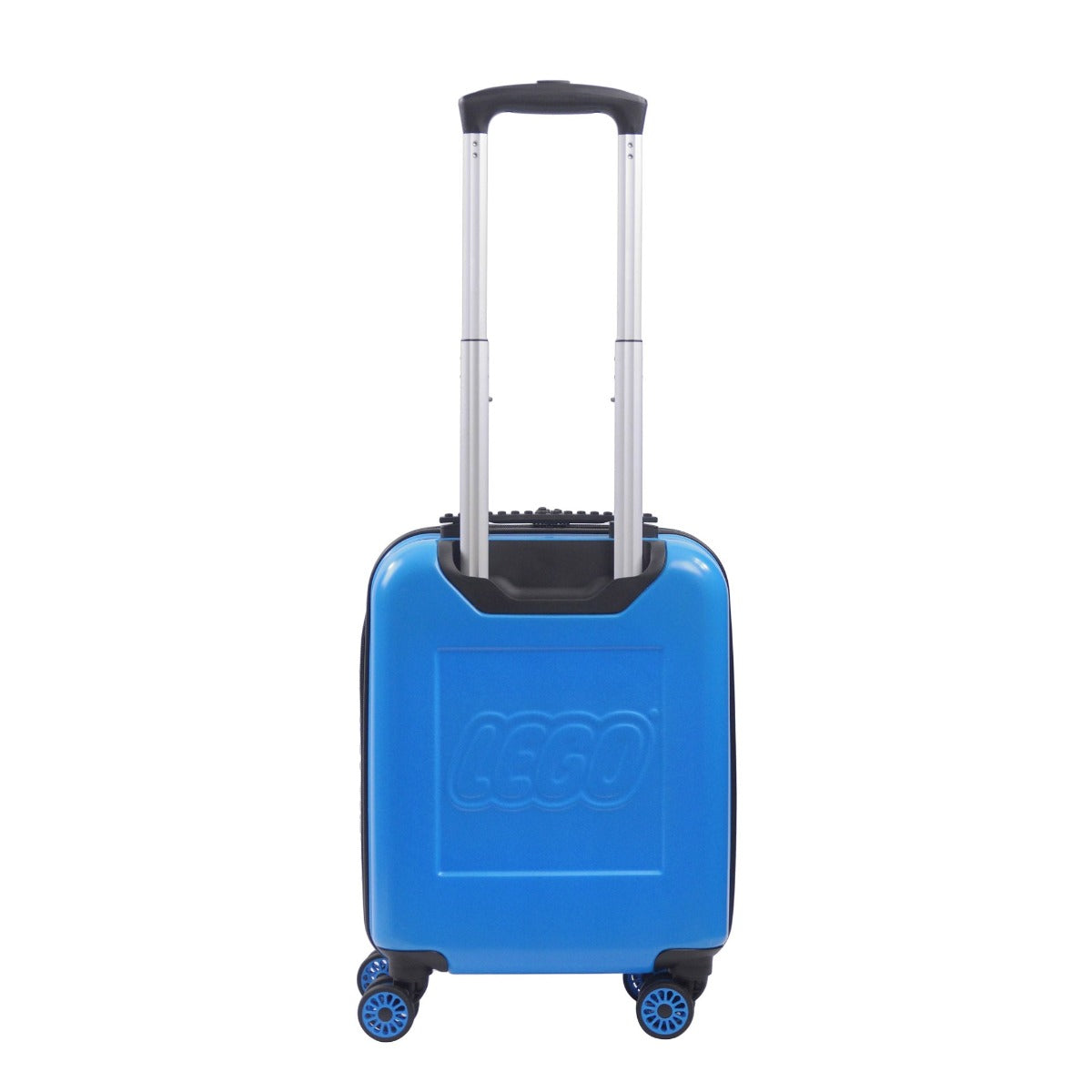 Light Blue Lego Play Date Minifigures Today I Feel 18-inch carry-on rolling luggage for kids
