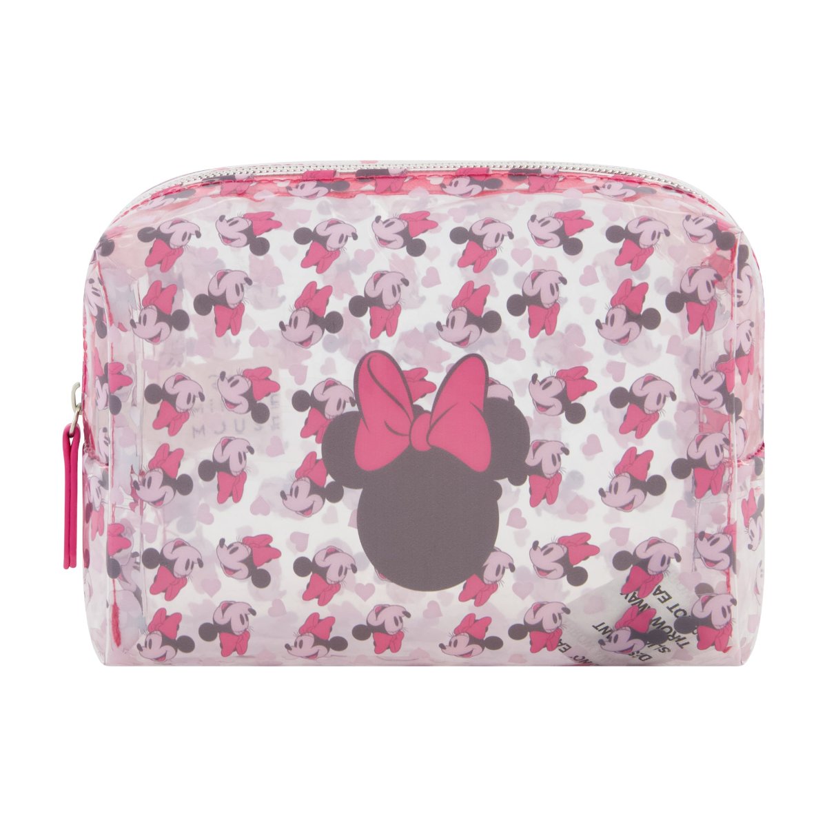 disney travel toiletry bag Disney Minnie Mouse Rectangular Clear Pink Cosmetic Bag
