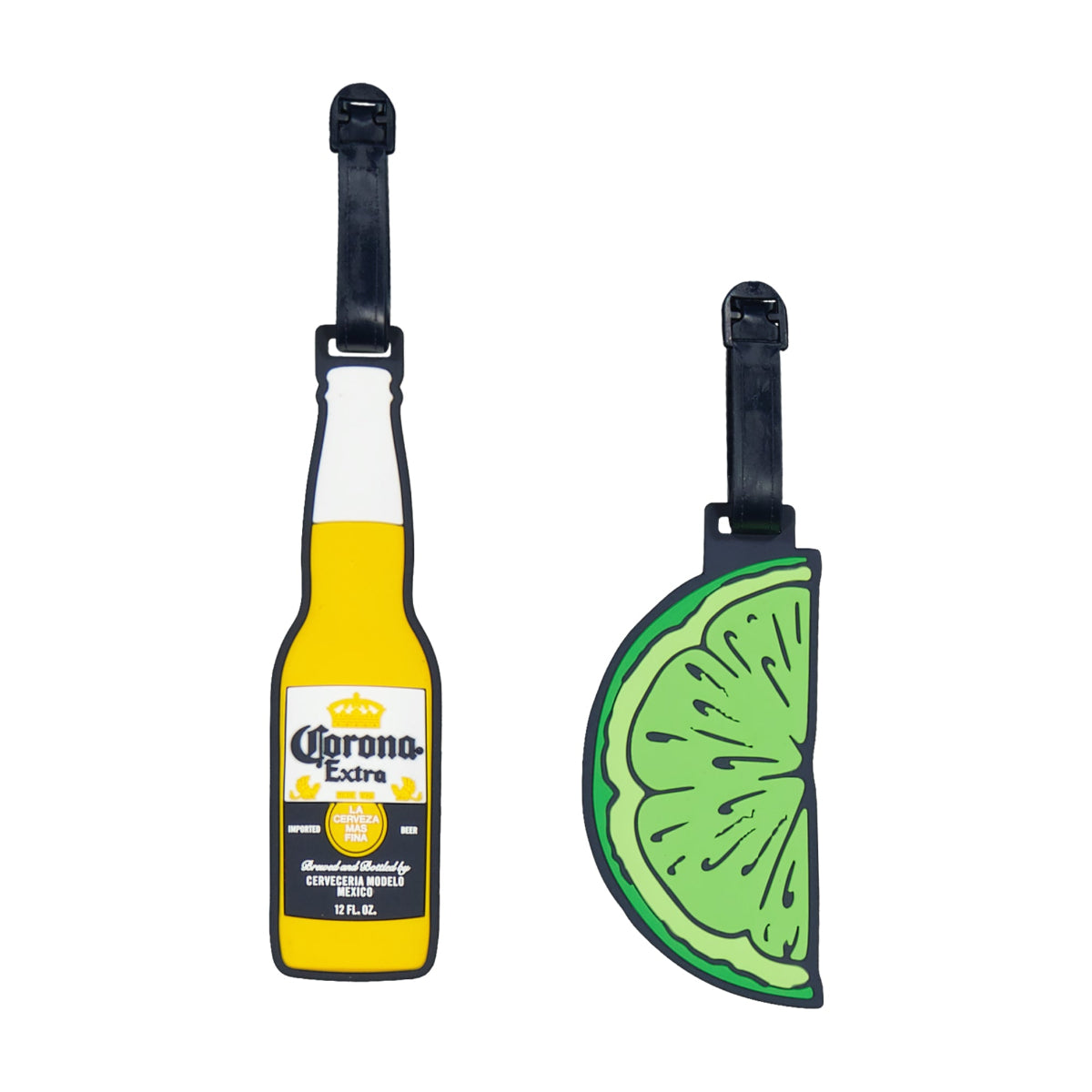 Corona Bottle & Lime Luggage Tags