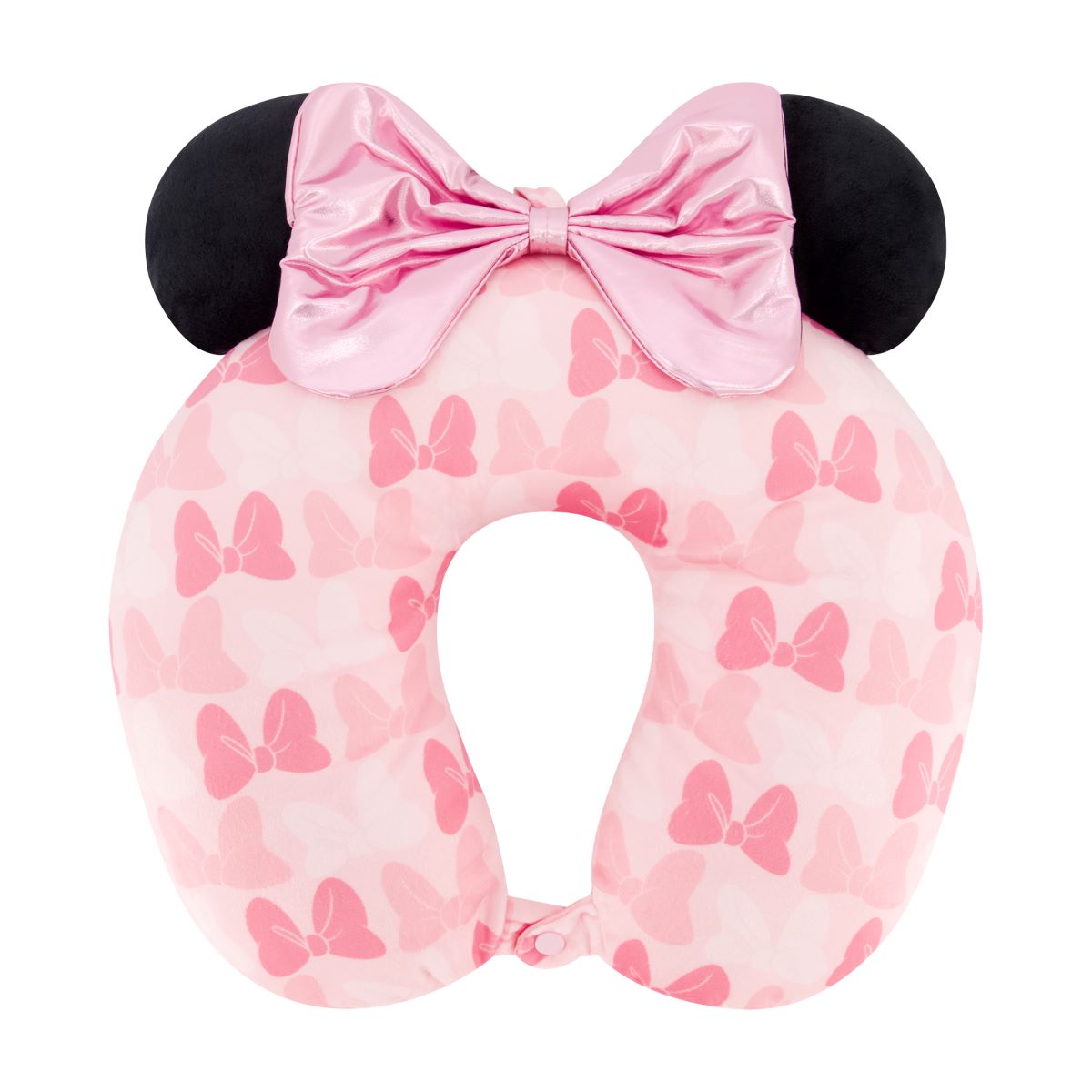 Disney Minnie Mouse Blush pink bows 3D ears and bow travel pillow Ful