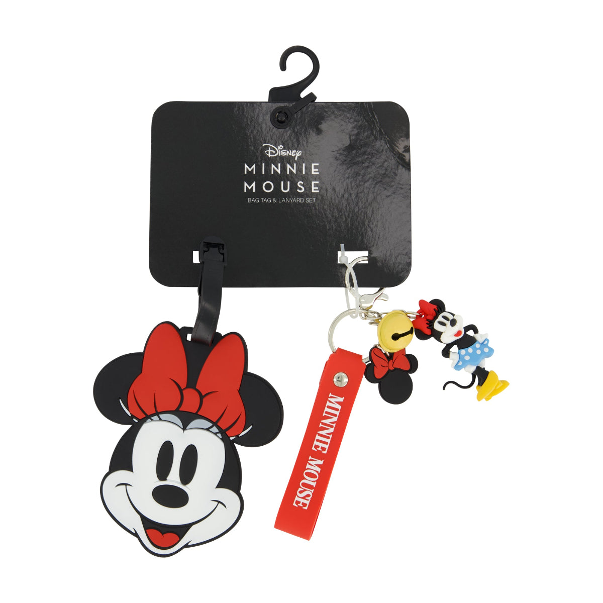 Disney Minnie Mouse Red Luggage Tag & Lanyard Set