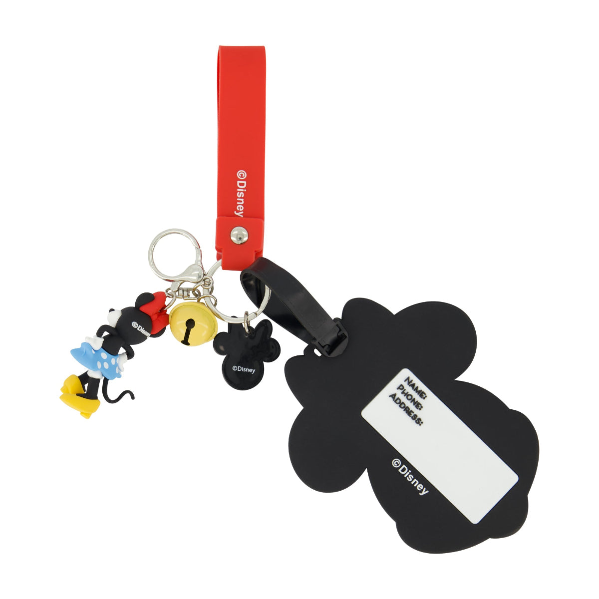 Disney Minnie Mouse Red Luggage Tag & Lanyard Set