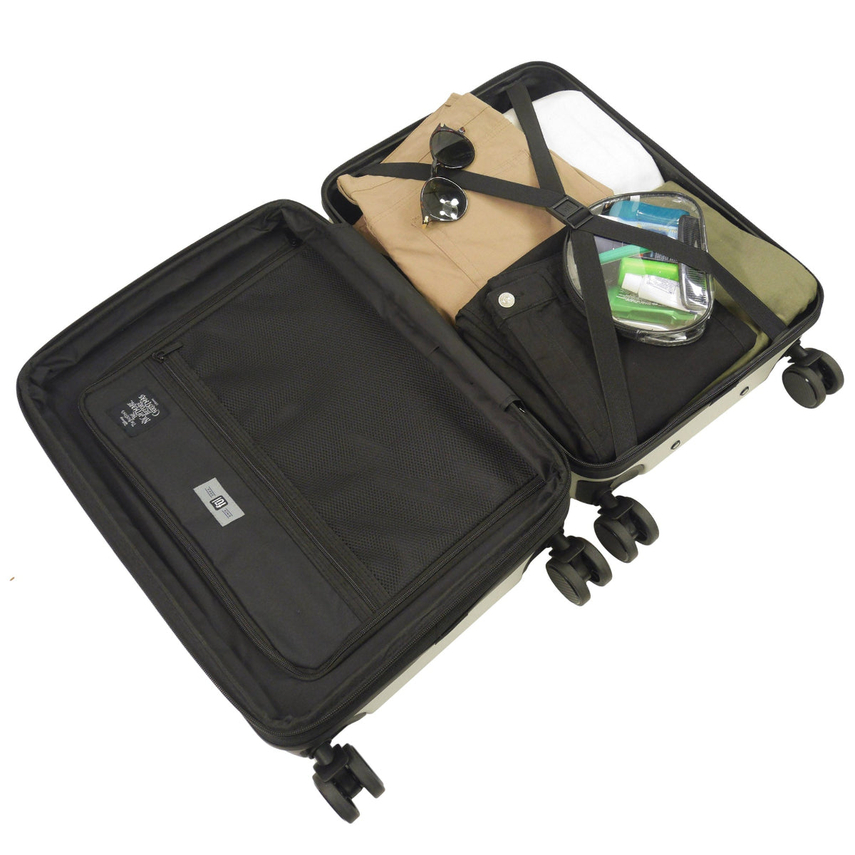 Ready for a spooktacular adventure with this Disney Nightmare Before Christmas Jack 22.5" white carry-on luggage spinner suitcase, a bold statement piece.