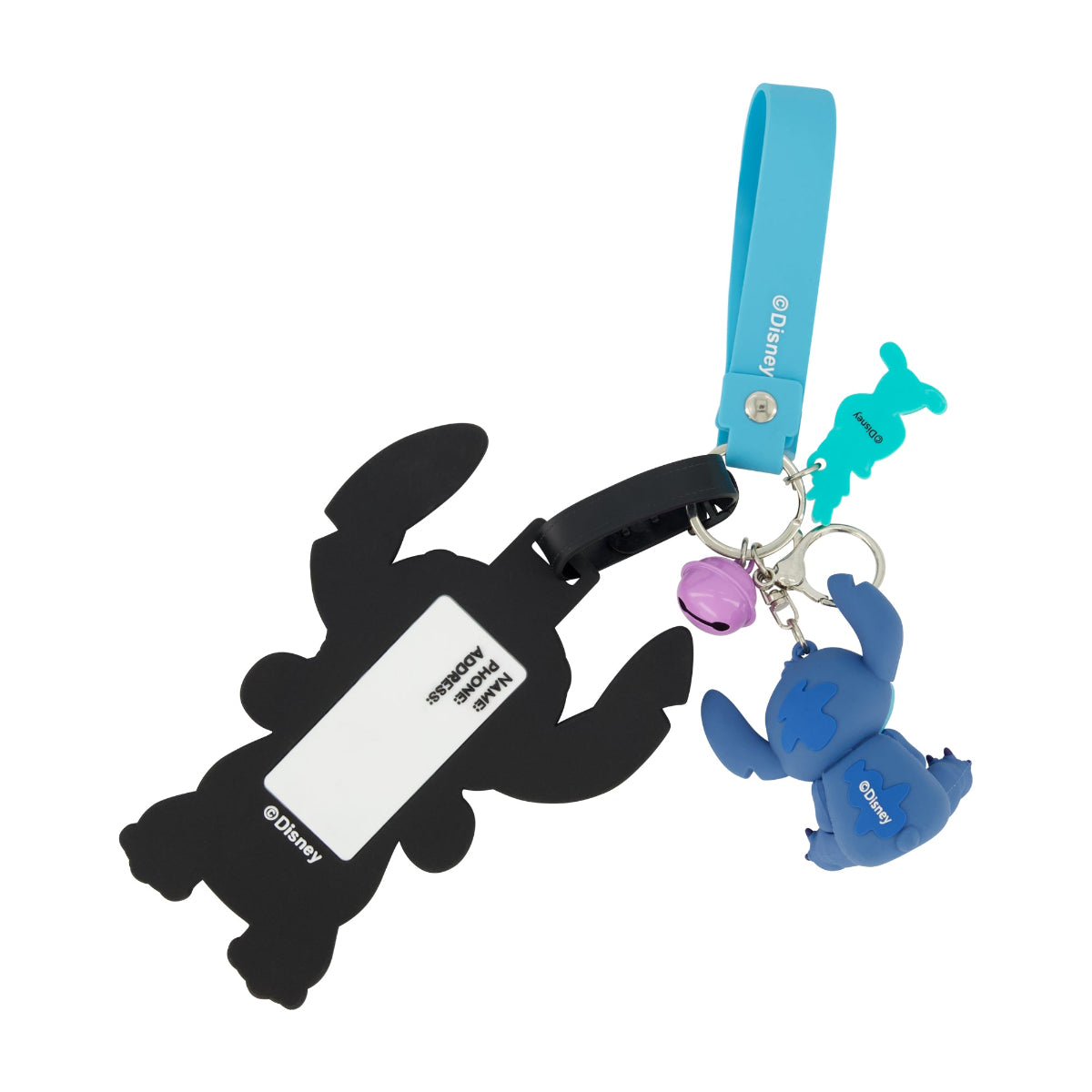 Disney Stitch & Scrump Blue Luggage Tag & Lanyard Set