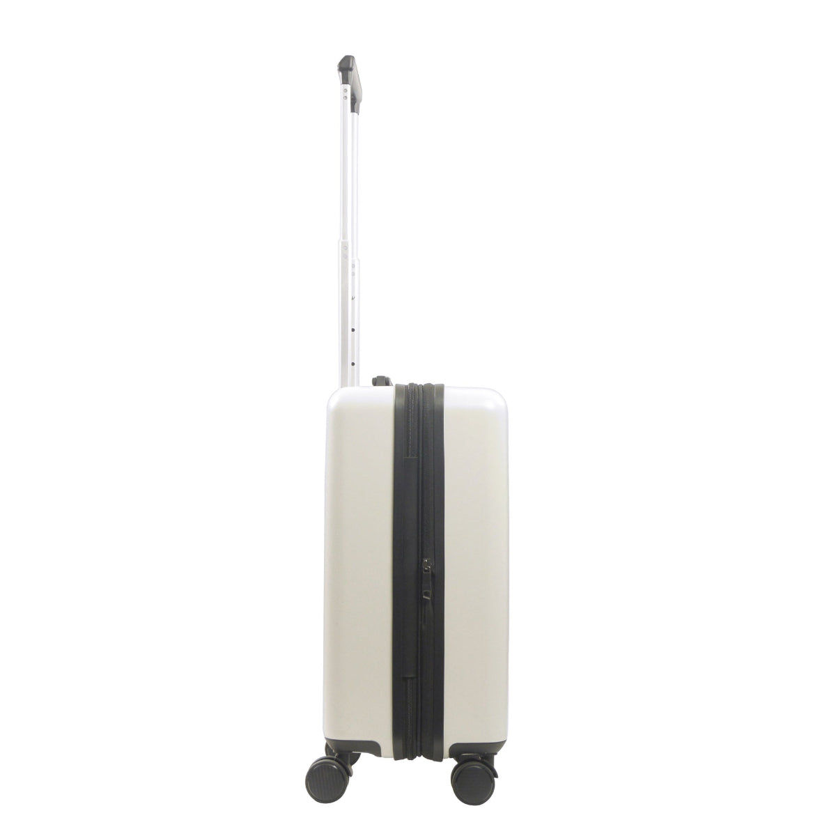 Officially licensed Disney Up 22.5" white carry-on suitcase illustrates the iconic house floating with balloons from the beloved Disney Pixar film Up.