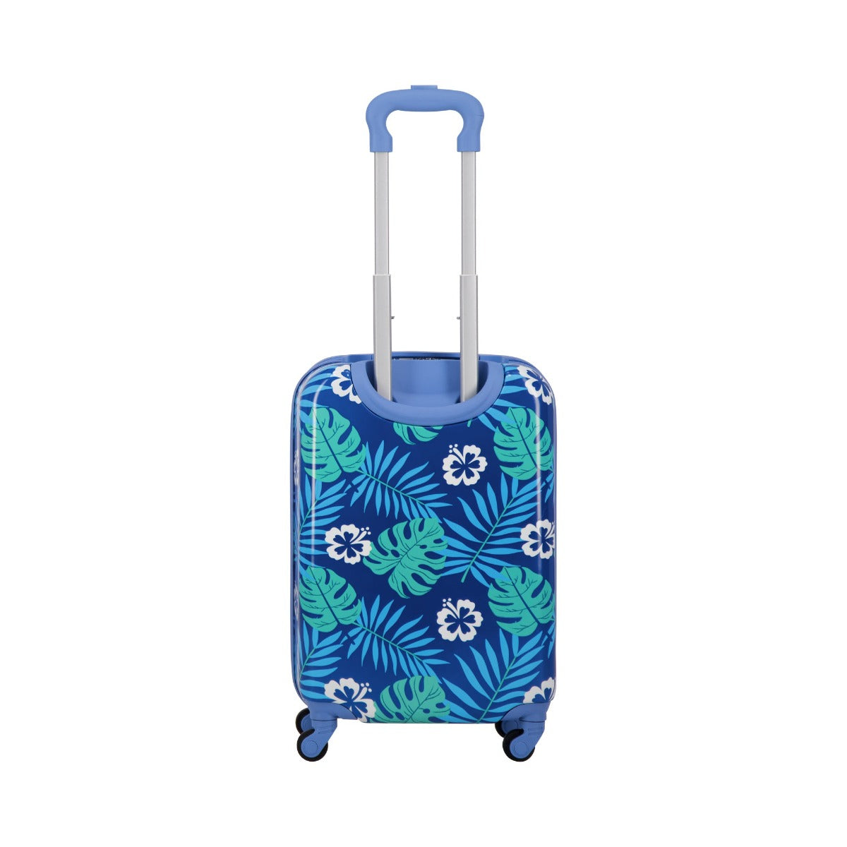 Blue Disney Ful Stitch tropical leaves - 21 inch carry-on suitcase for kids
