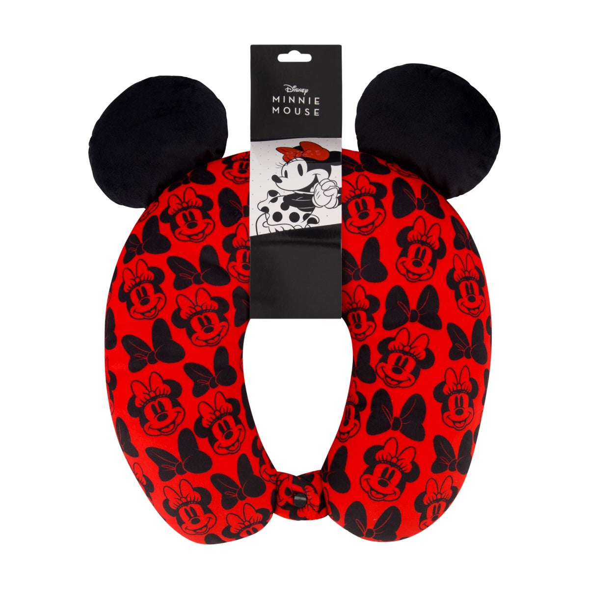 Ful disney minnie mouse red travel pillow with ears - best comfortable traveling neck pillows