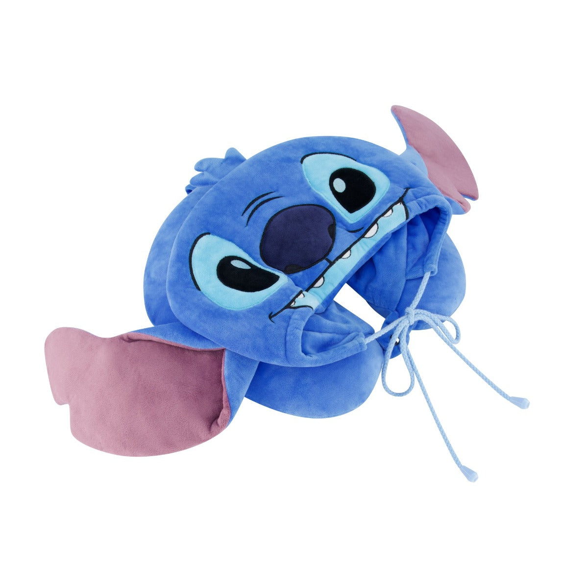 Blue Ful Disney Stitch hoodie neck pillow - best hooded travel pillows for traveling