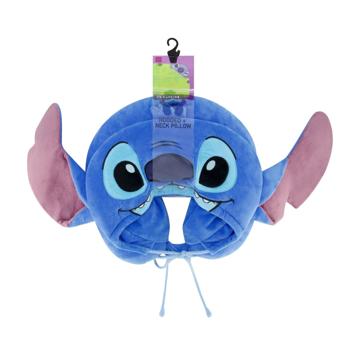 Blue Ful Disney Stitch hooded travel pillow - bet hoodie neck pillows for adults and kids