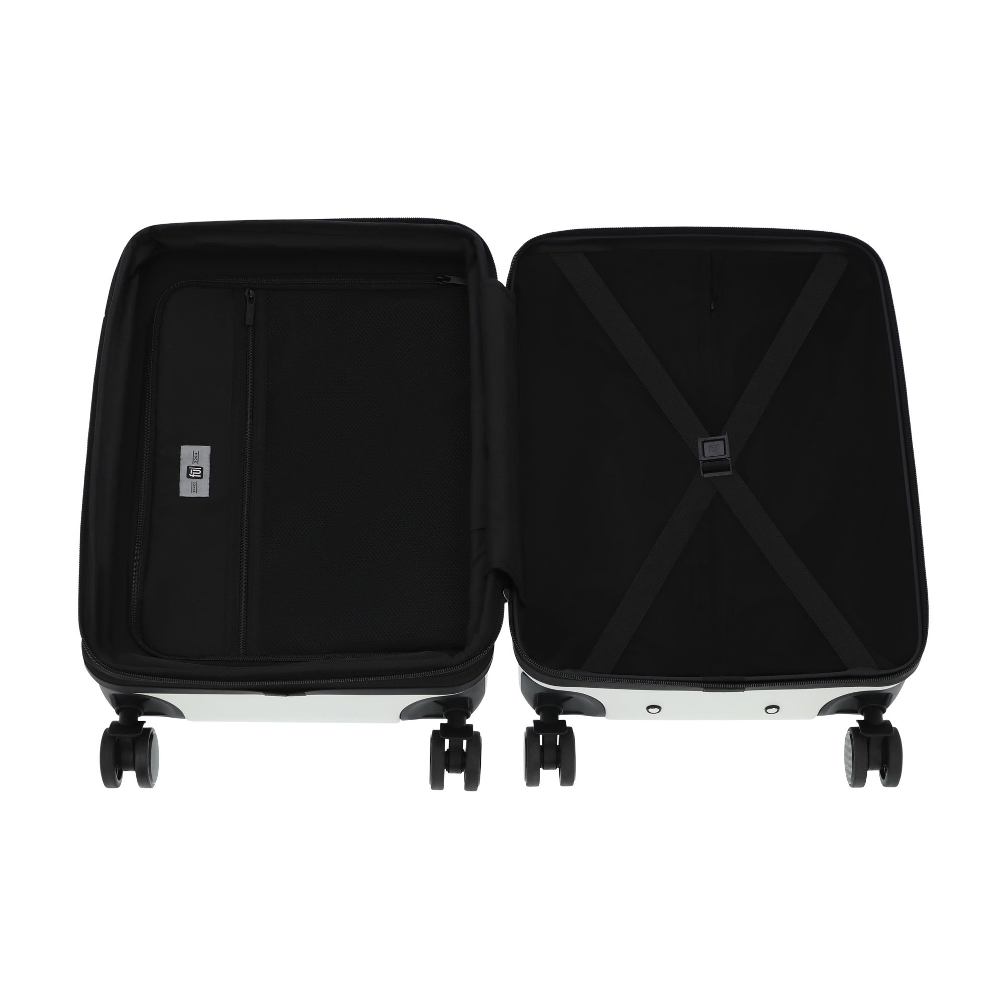 Black 22.5" carry-on spinner suitcase luggage by Ful