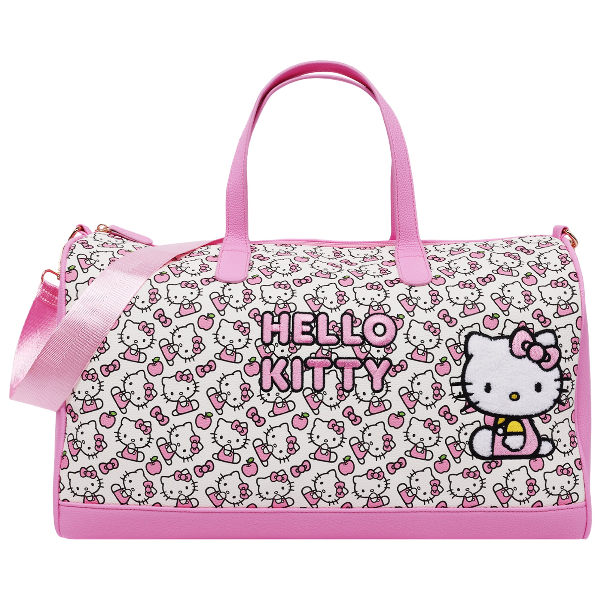 100 pocket backpack hello kitty Ful Sanrio Hello Kitty Pink & White Weekender Duffel Bag