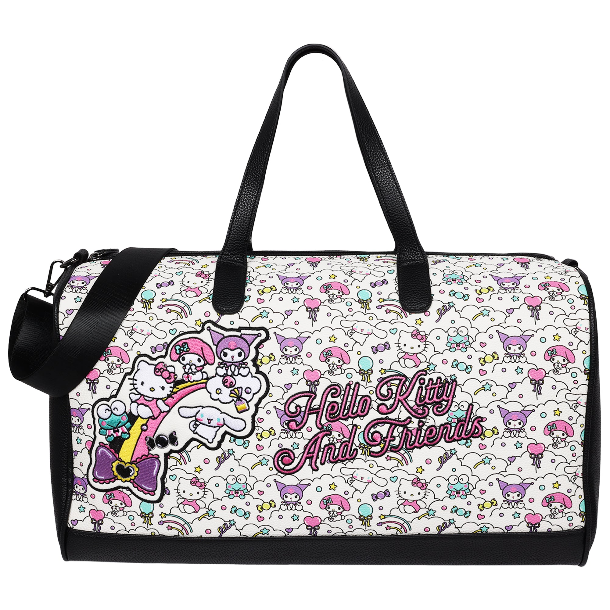 Ful Sanrio Hello Kitty and Friends “Sugar Rush” Black & White Weekender Duffel