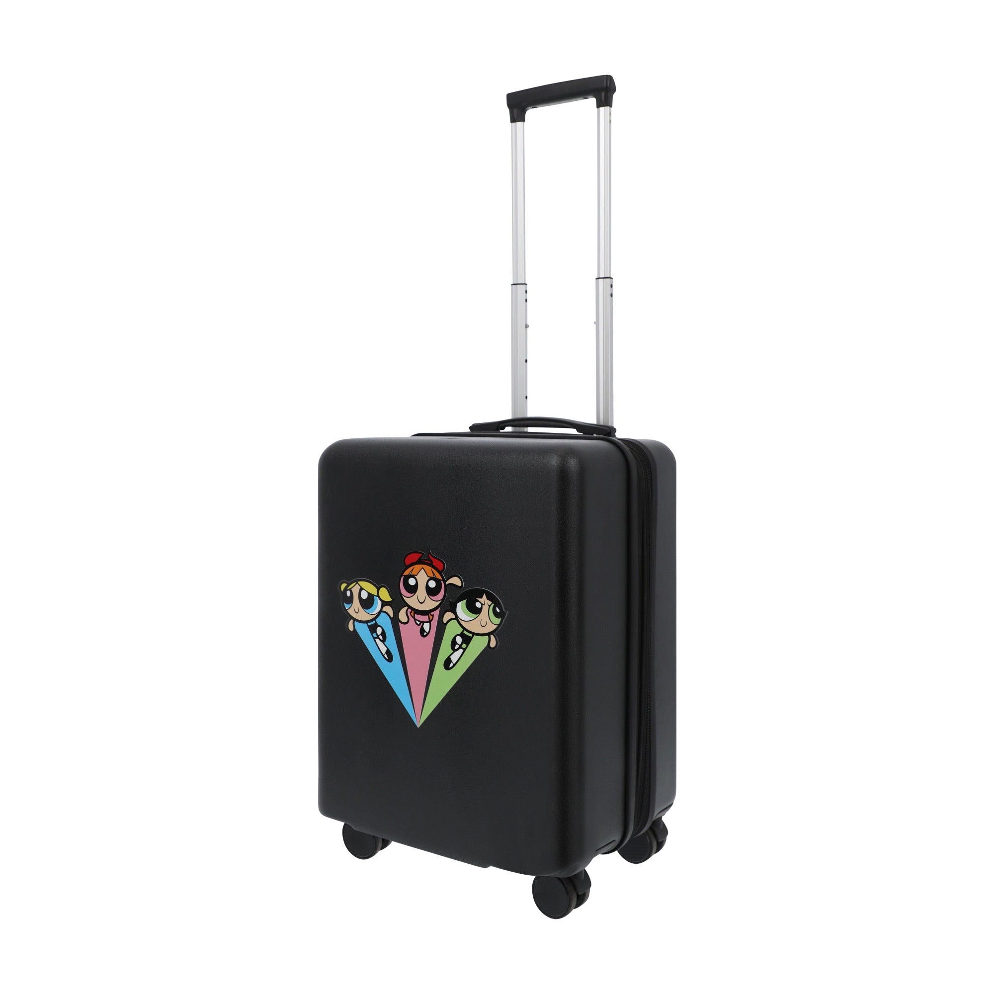 Black WB powerpuff girls 22.5" carry-on spinner suitcase rolling luggage by Ful