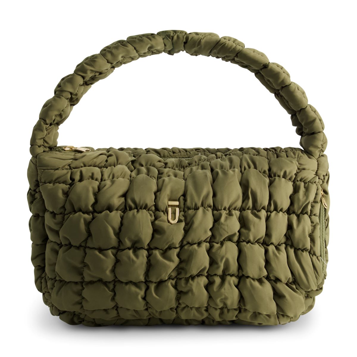 Olive green quilted puffer slouchy Handbag Bag - cute stylish handbags & bags by Ful