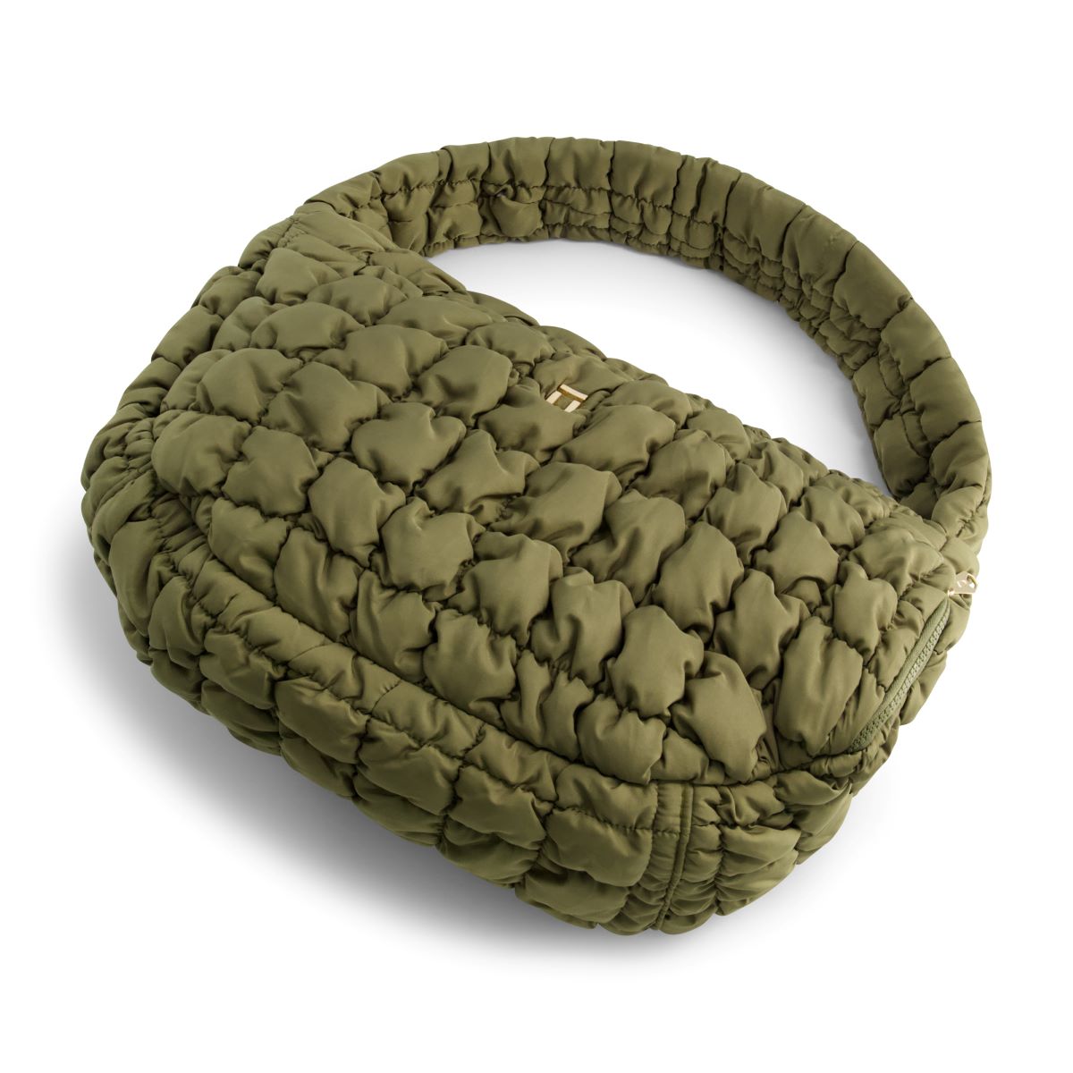 Olive green quilted puffer slouchy Handbag Bag - cute stylish handbags & bags by Ful