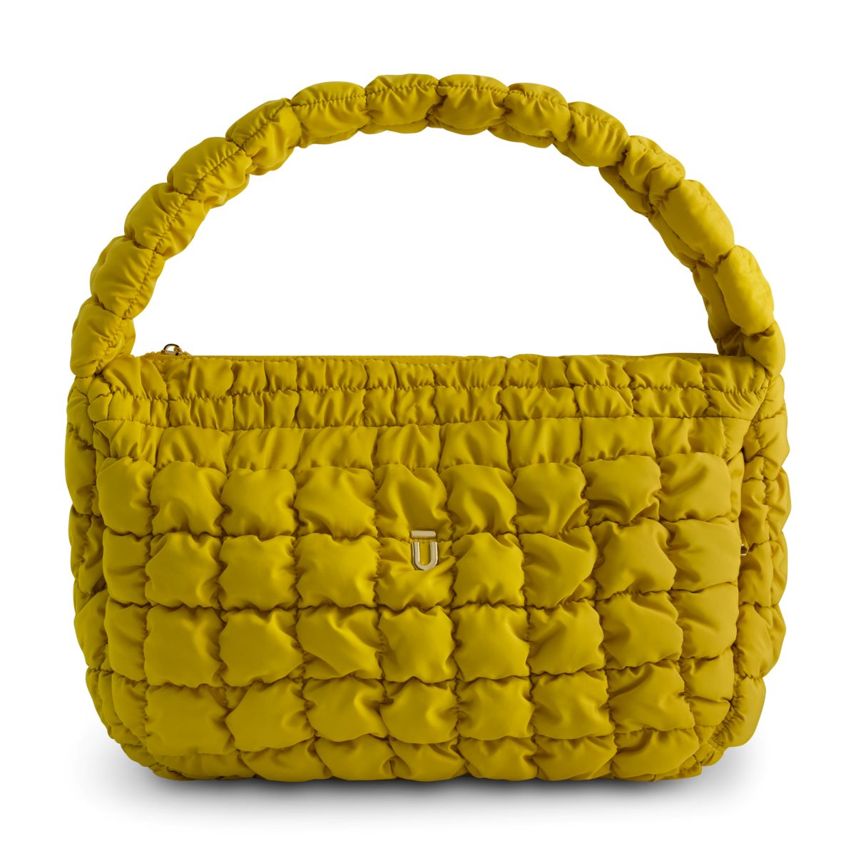 Ful Mustard Yellow Quilted Slouchy Handbag1