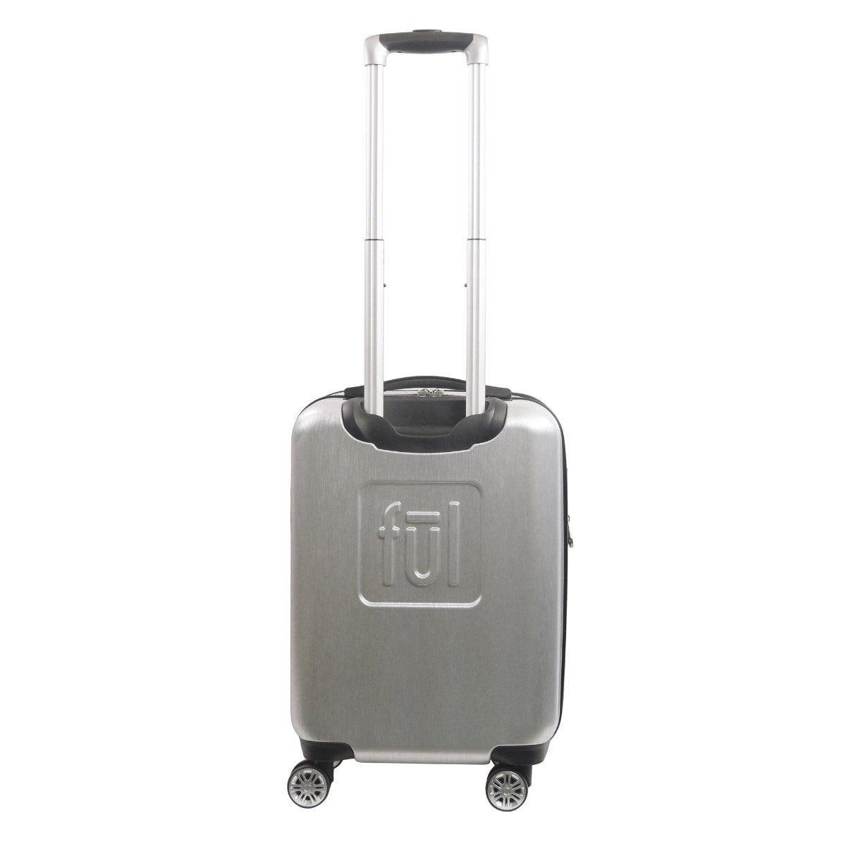 Peanuts Snoopy & Woodstock Ful Embossed Molded Hardside 22" caryon silver carry-on spinner suitcase rolling luggage by Ful