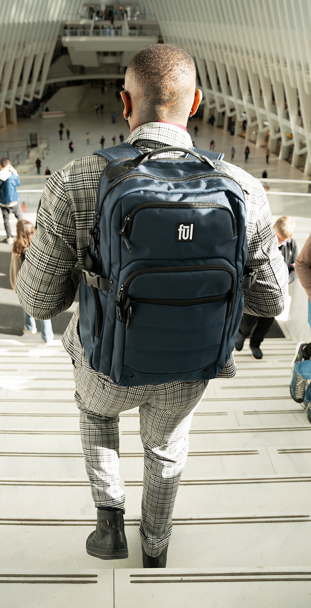 ful tactics collection division backpack navy blue - spacious tech backpacks