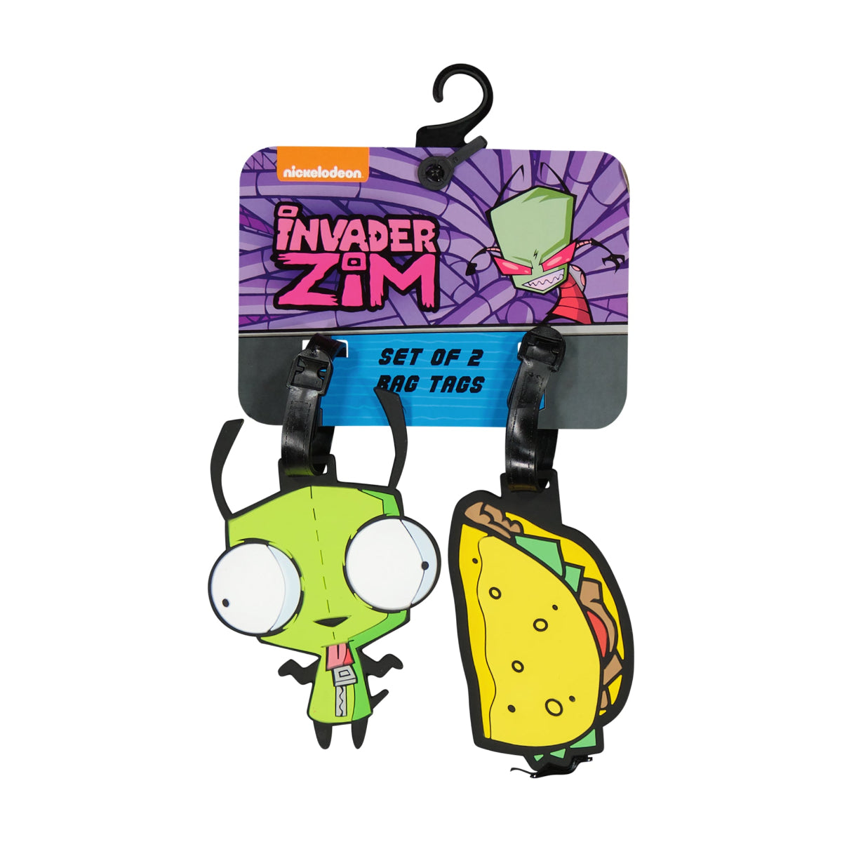 Invader Zim GIR & Taco 2-Piece Green Luggage Tag Set