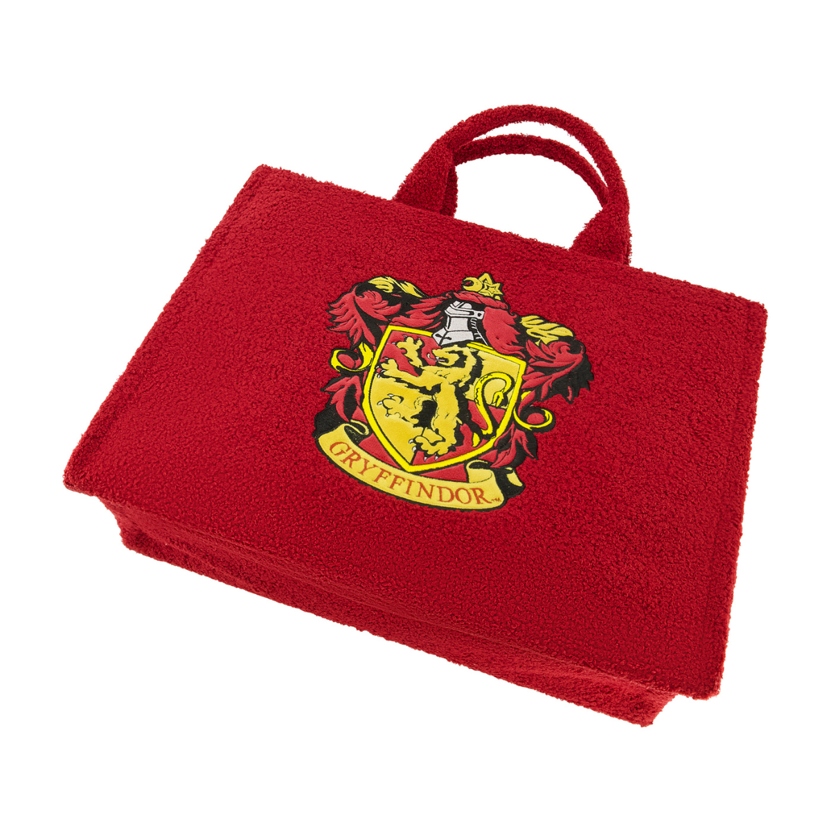 Harry Potter Gryffindor Crest Sherpa Travel Red Tote with Trolley band and adjustable removable shoulder strap
