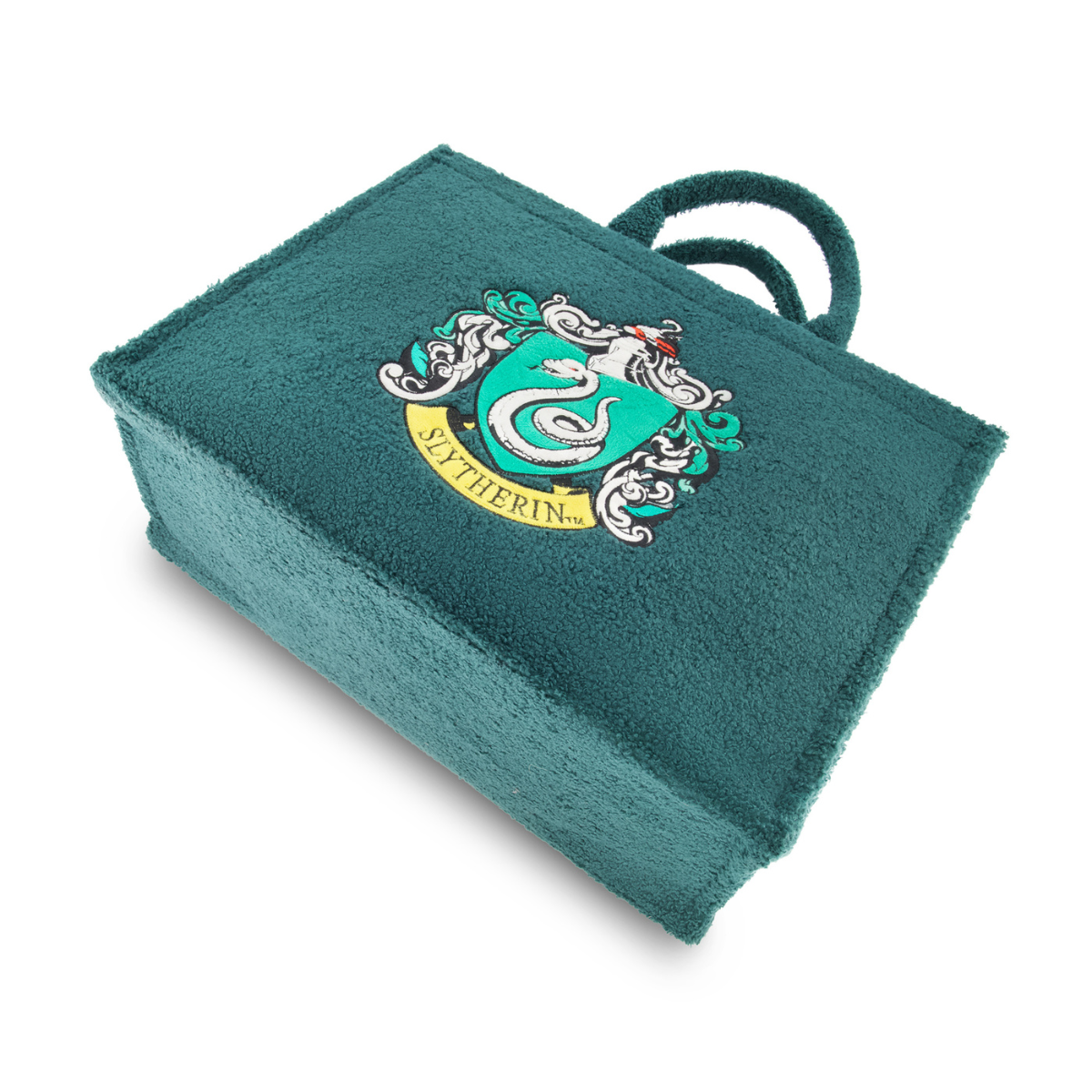 Harry Potter Slytherin Crest Sherpa Travel Green Tote with Trolley Band and adjustable removable shoulder strap