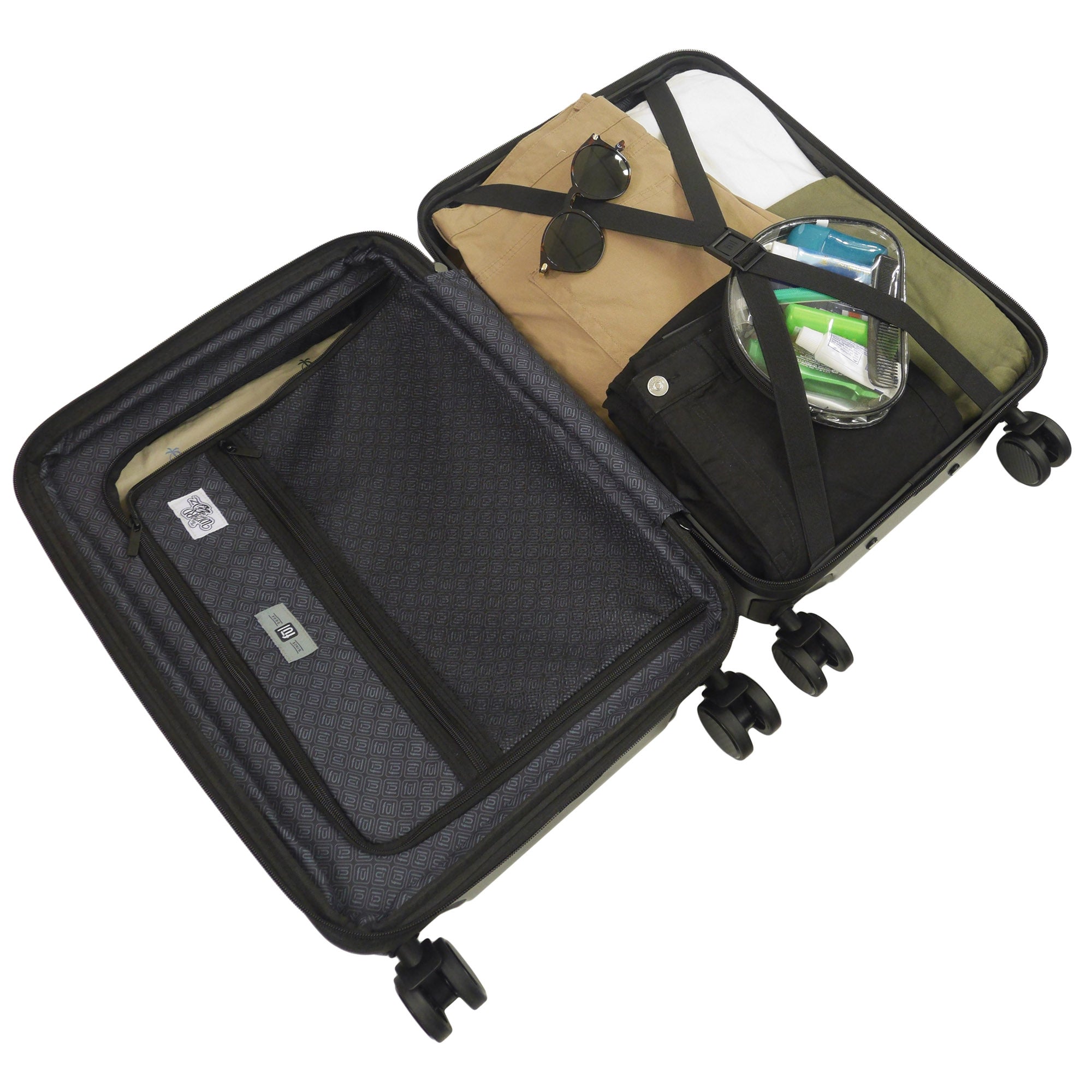 Wizard of Oz Ful 22.5" Black Carry-On Spinner Suitcase Rolling Luggage