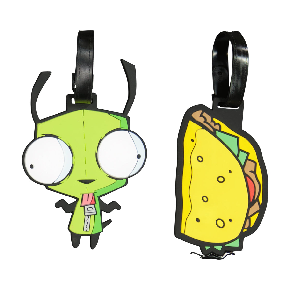 Invader Zim GIR & Taco 2-Piece Green Luggage Tag Set