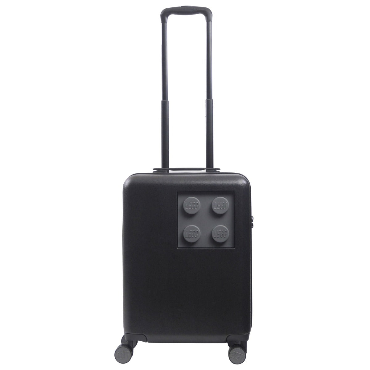 Black grey Lego Signature Brick 2X2 Trolley 21-inch carry-on spinner suitcase