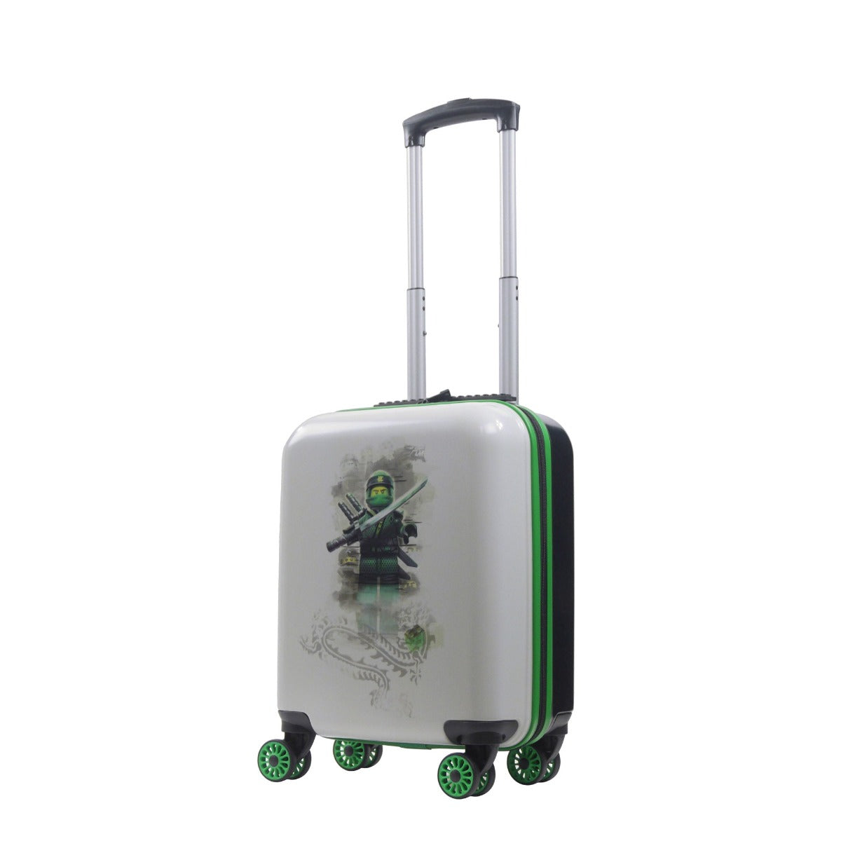 White Lego Play Date Ninjago 18" kids carry-on rolling luggage spinner suitcase