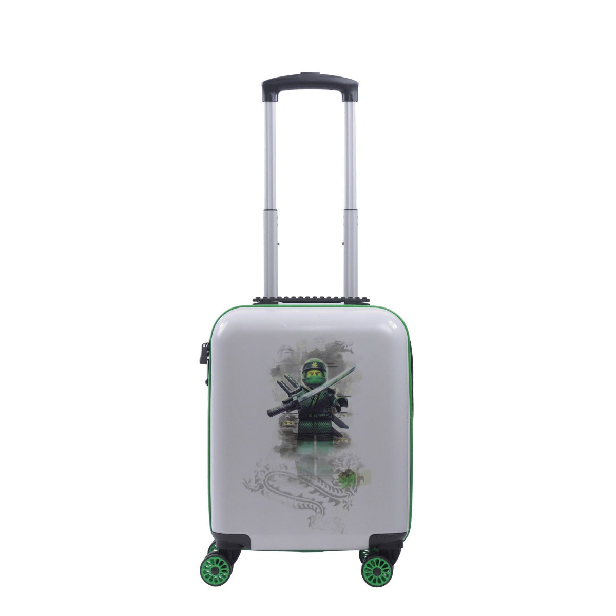 White Lego Play Date Ninjago 18-inch kids carry-on rolling luggage