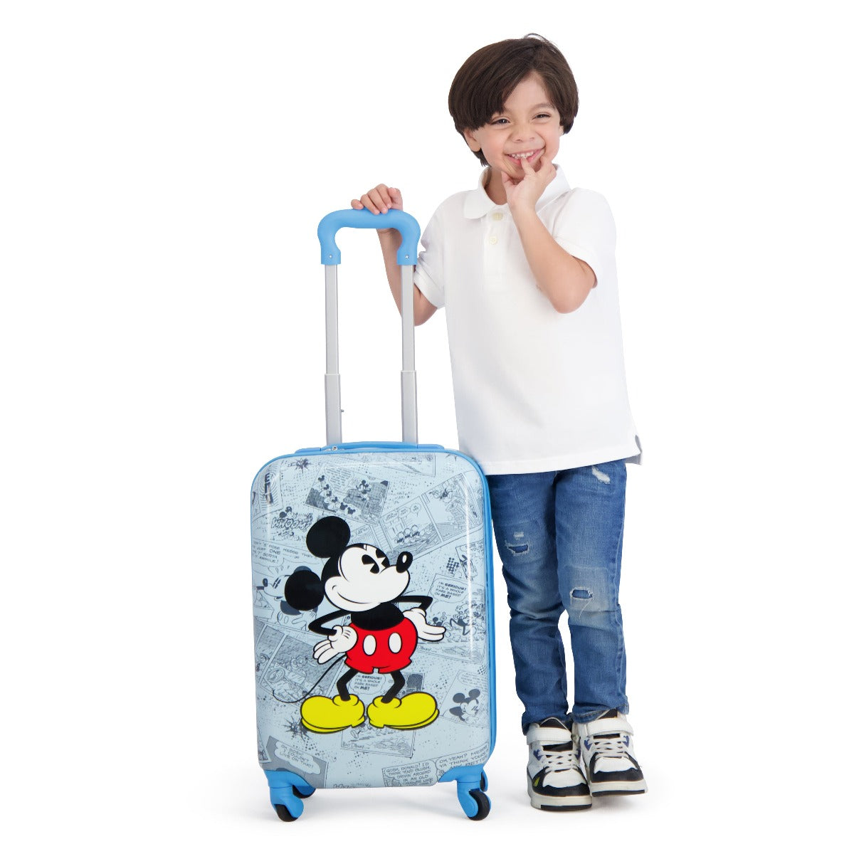 Blue Disney Ful Heritage Mickey Mouse 21" suitcase - best carry-on luggage for traveling kids