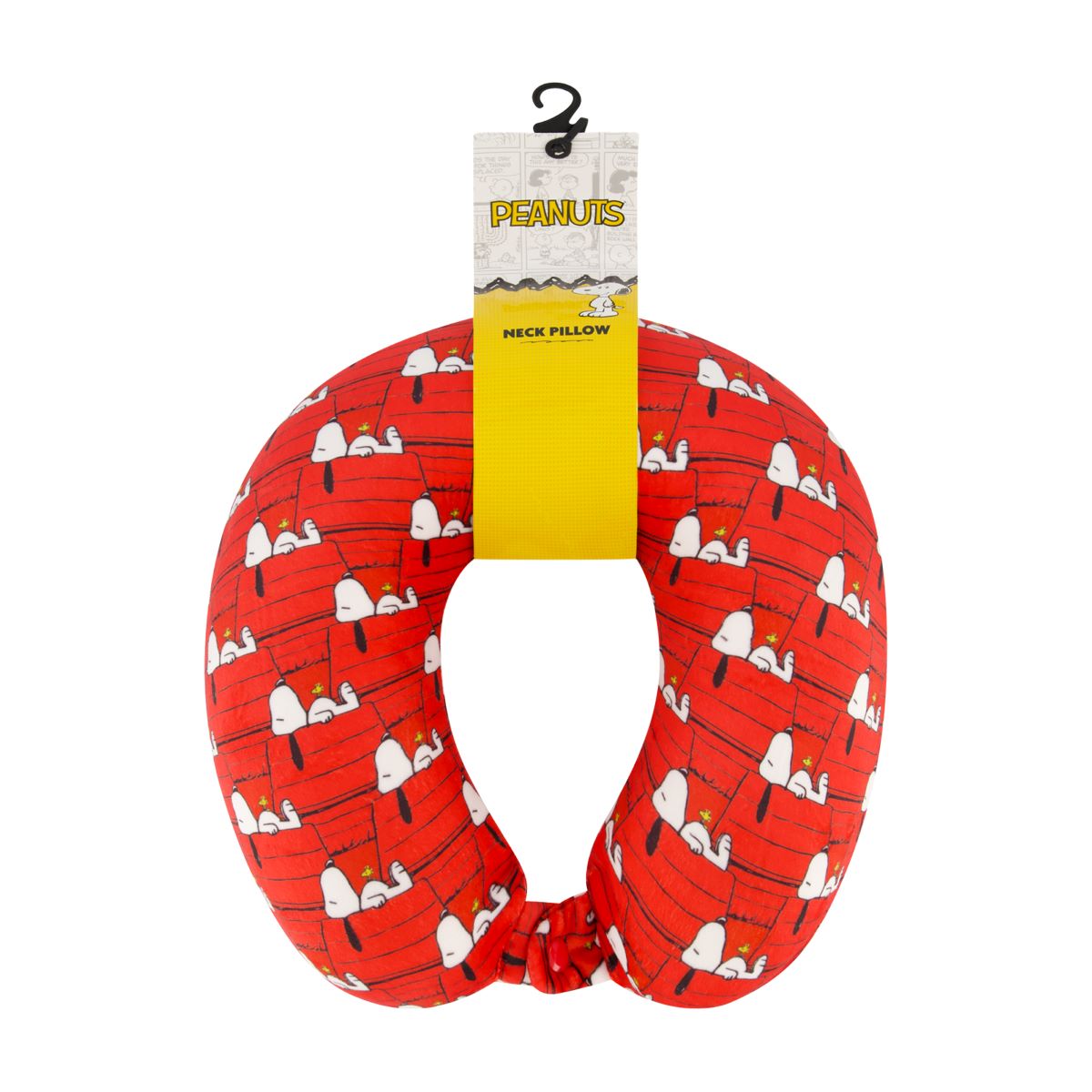 Peanuts Snoopy Dog House Memory Foam Red Travel Neck Pillow