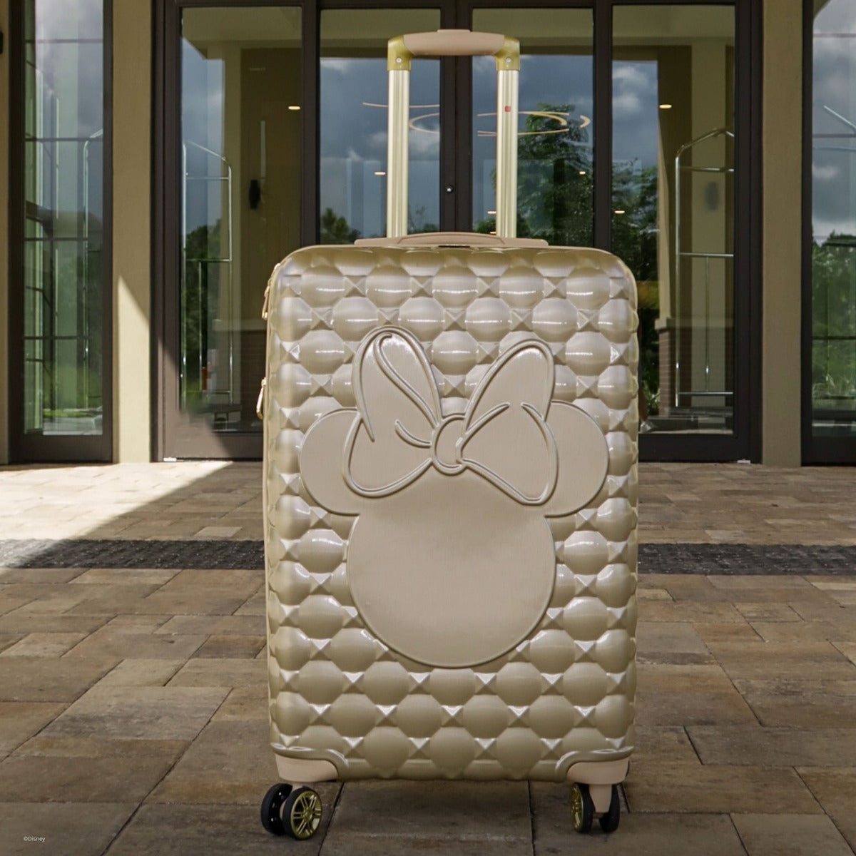 Taupe Ful Disney Minnie Mouse rolling luggage 3 piece set - best suitcases for traveling