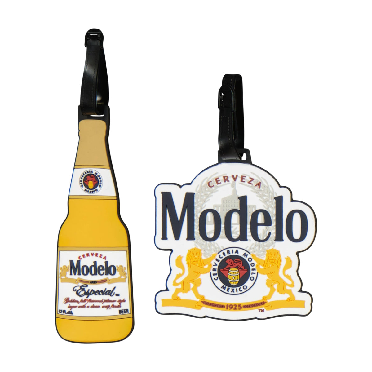 Modelo Bottle & Logo Badge Luggage Tags Set