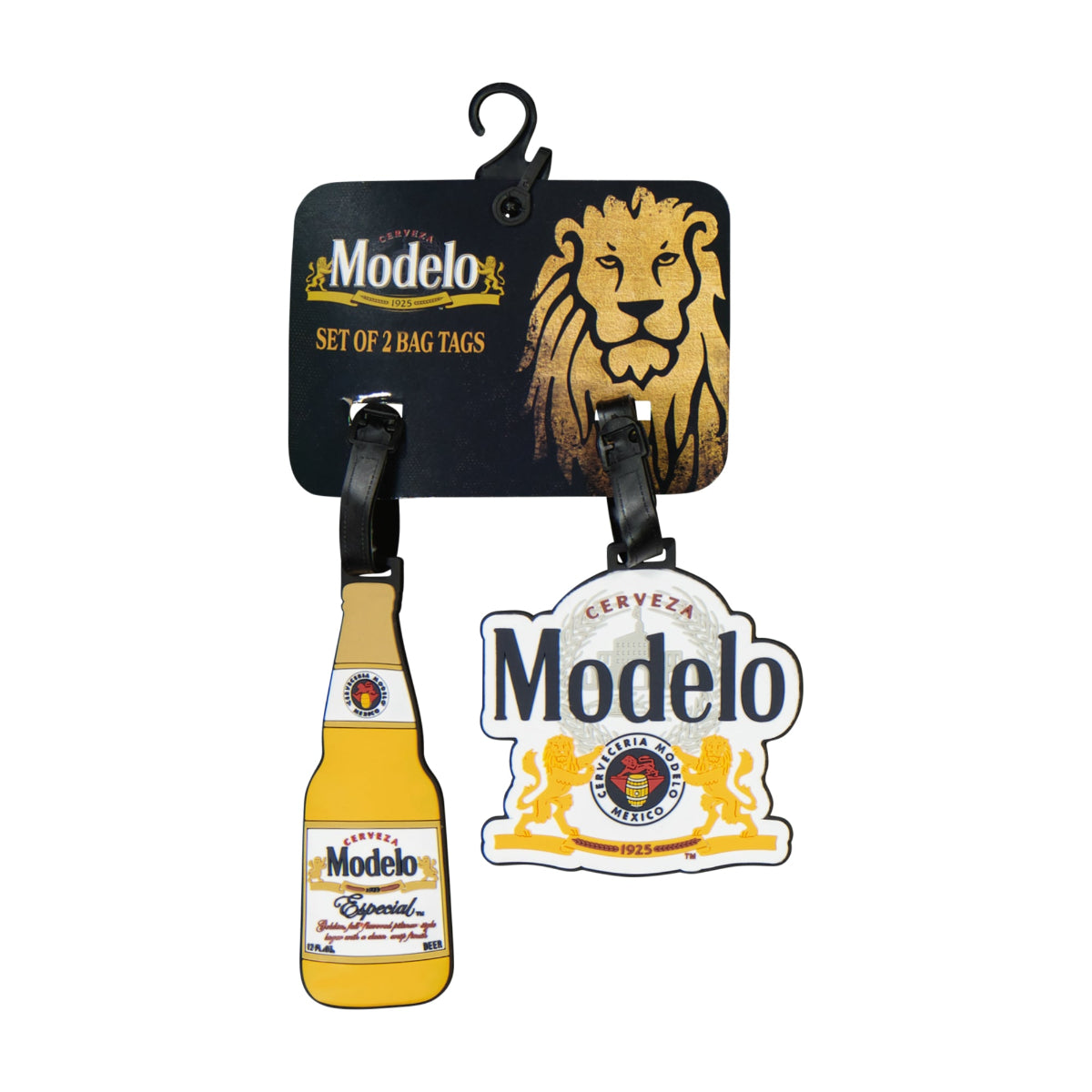 Modelo Bottle & Logo Badge Luggage Tags Set