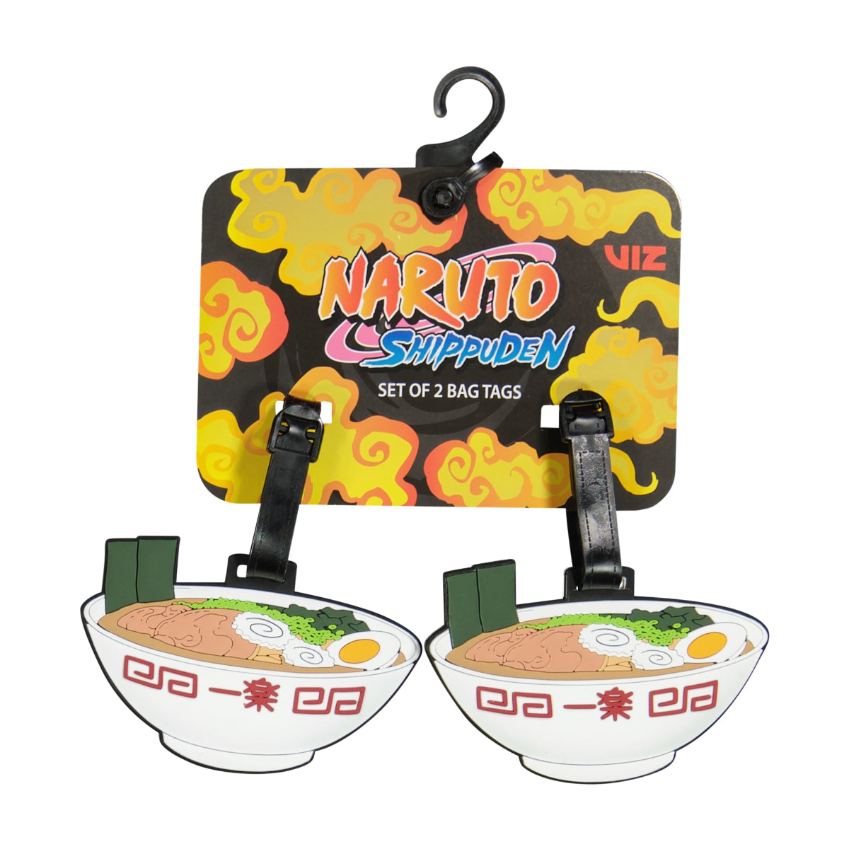 Naruto Ichiraku Ramen Bowl 2-Piece Black Luggage Tag Set