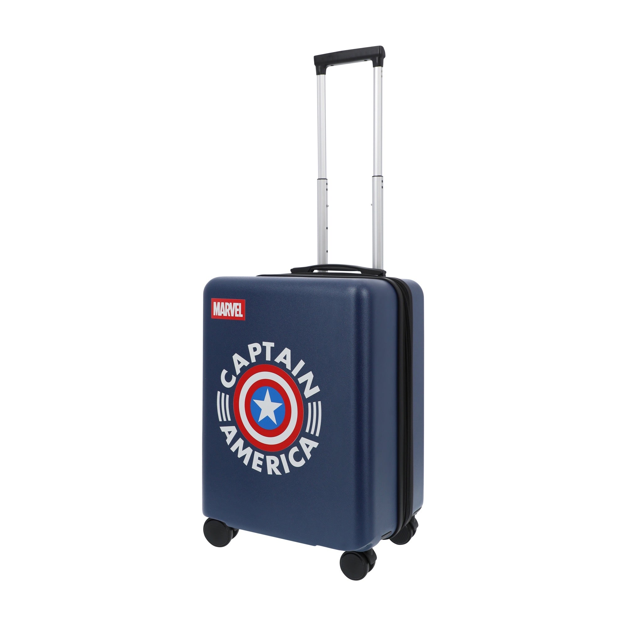 Navy blue marvel captain america 22.5" carry-on spinner suitcase rolling luggage by Ful