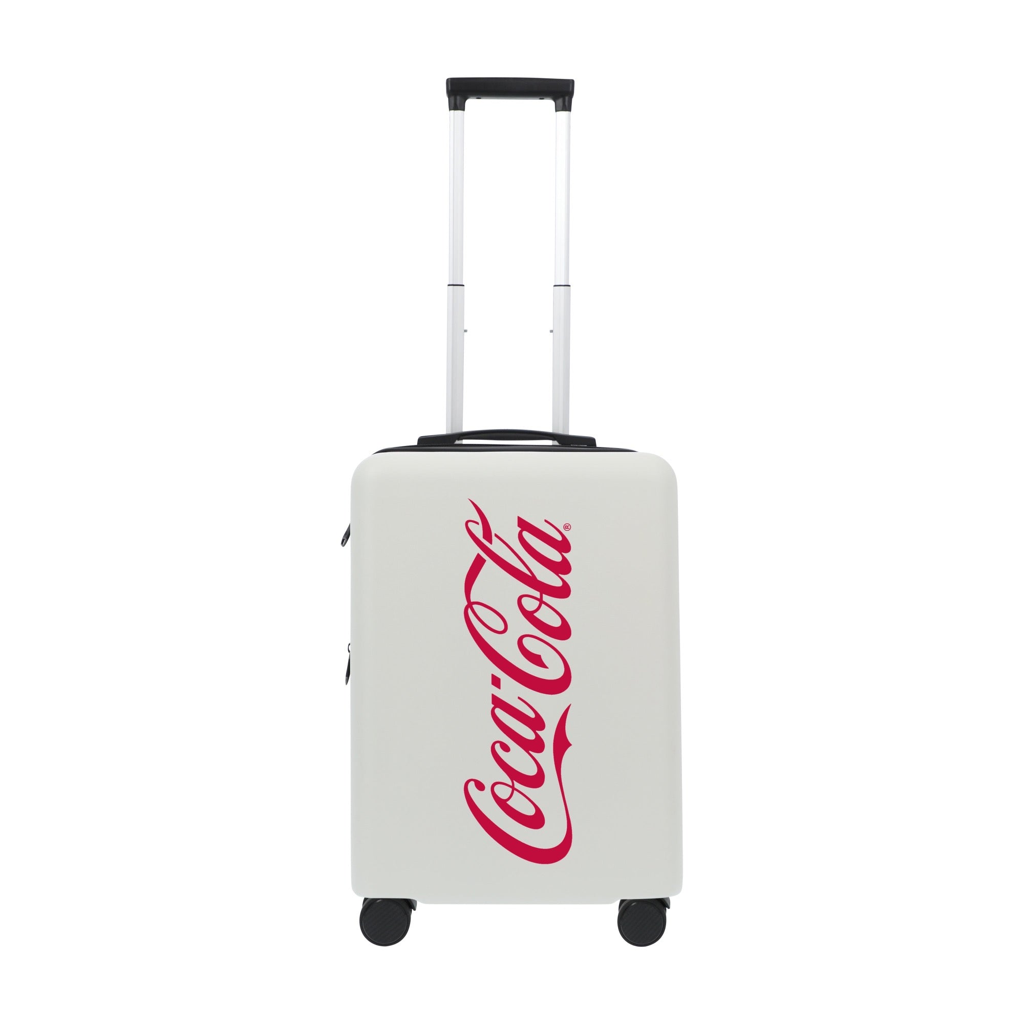 White coca cola 22.5" carry-on spinner suitcase luggage by Ful