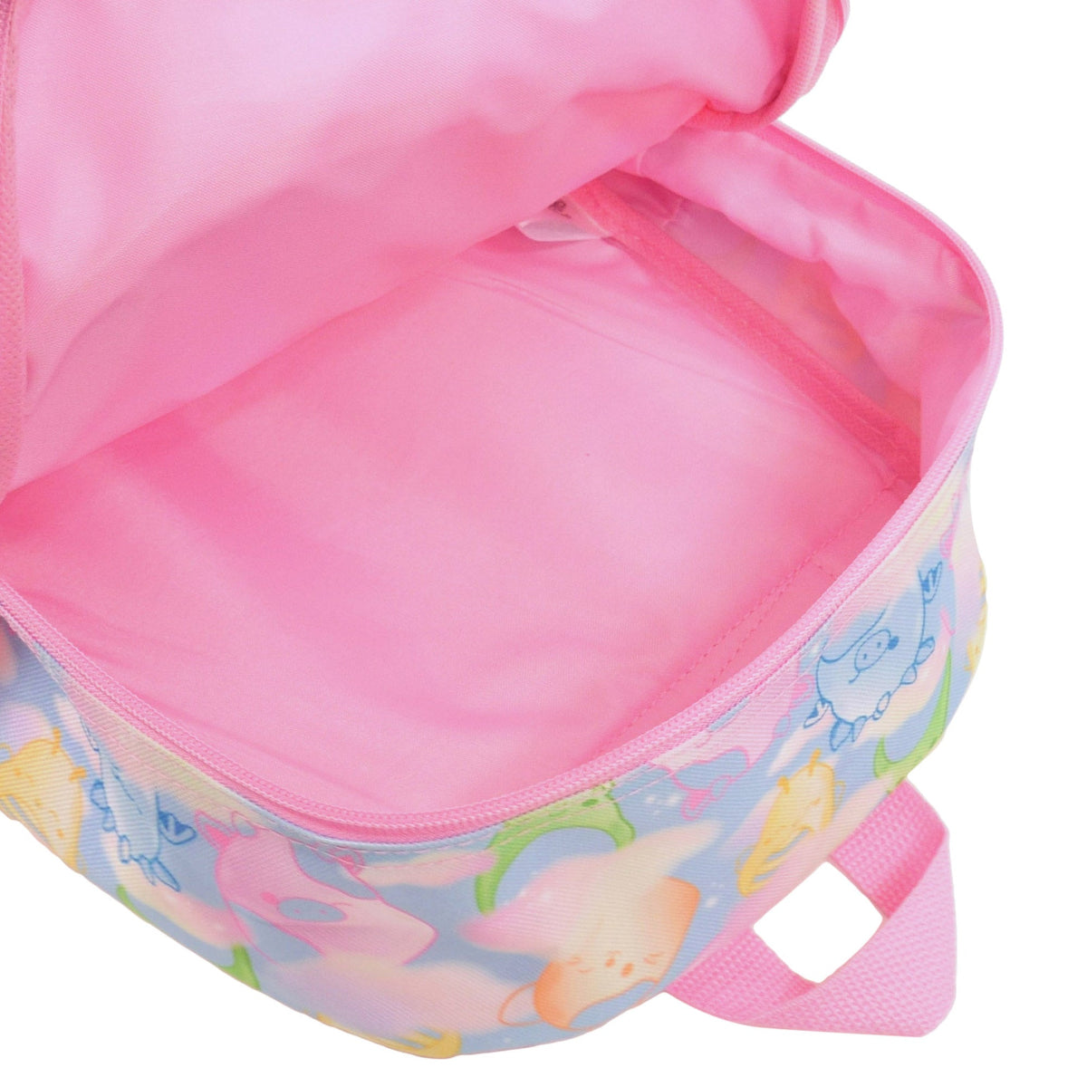 Officially licensed Squishmallows Clouds 2-piece luggage spinner suitcase set by FUL featuring a 21" hard-shell carry-on suitcase and a matching 13" backpack.